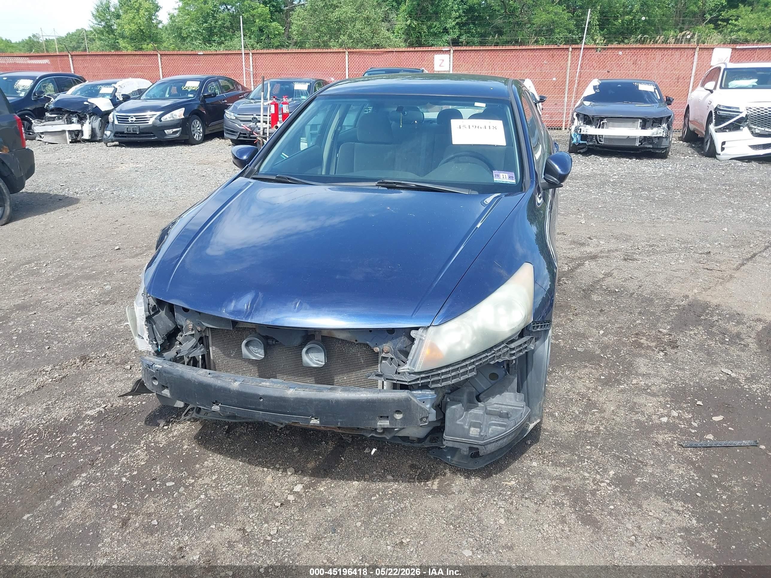2010 Honda Accord 2.4 Lx-p Blue vin: 1HGCP2F43AA005673