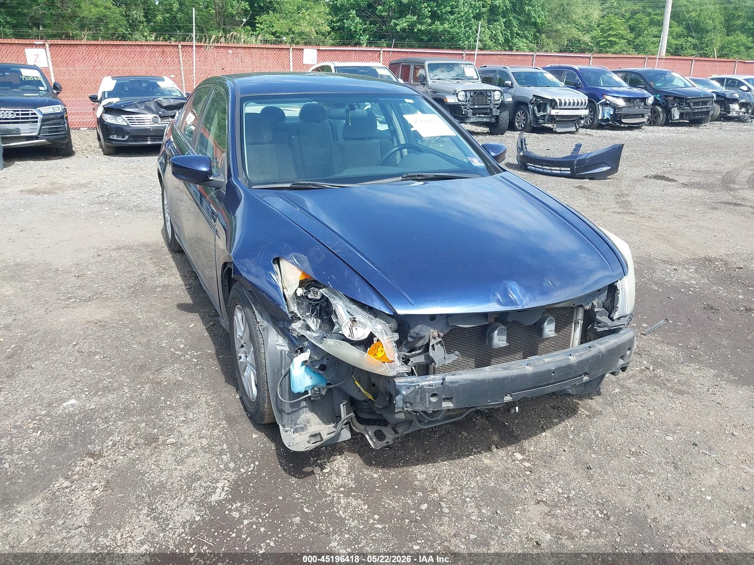 2010 Honda Accord 2.4 Lx-p Blue vin: 1HGCP2F43AA005673