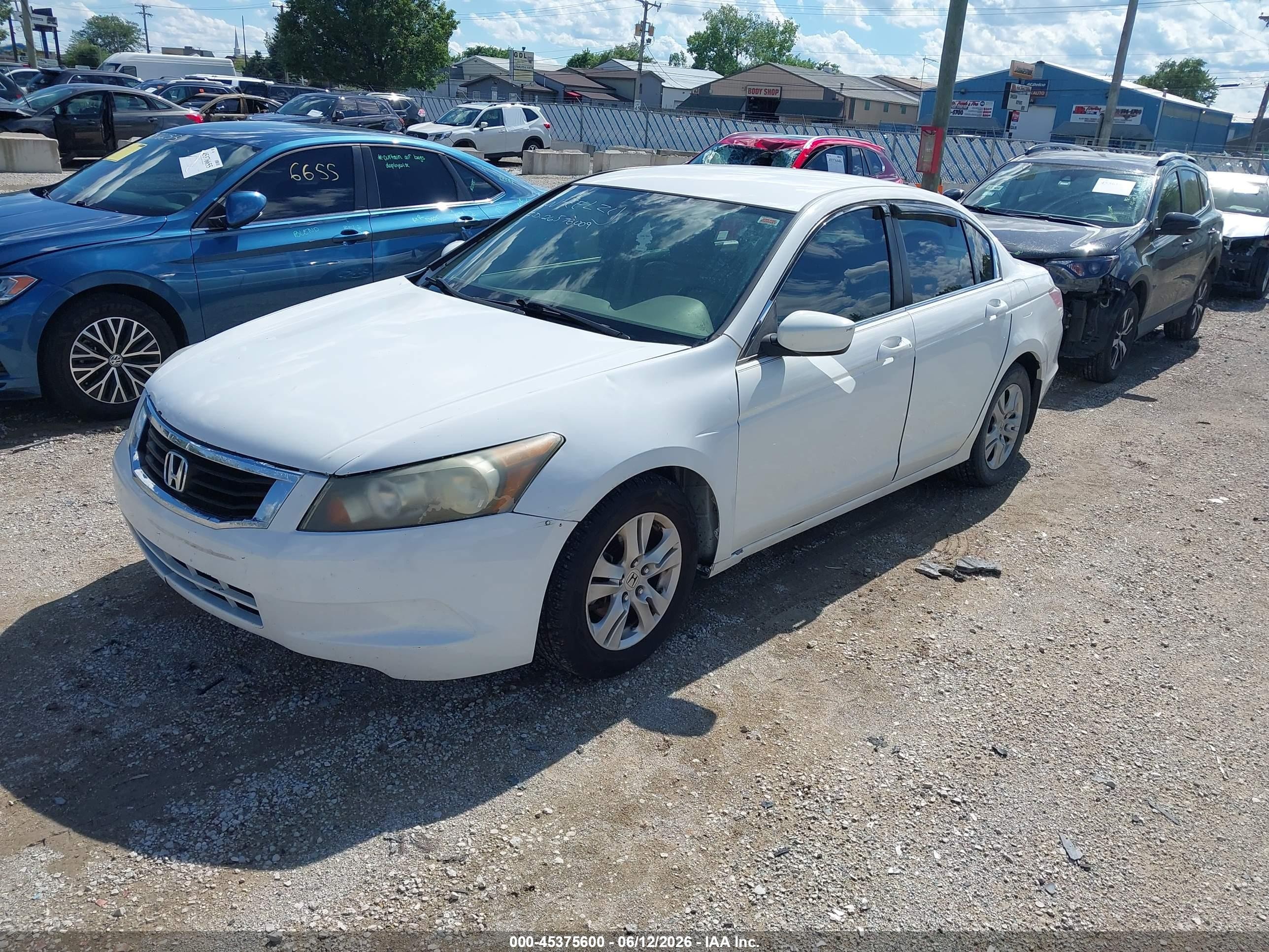 2010 Honda Accord 2.4 Lx-p White vin: 1HGCP2F43AA061970