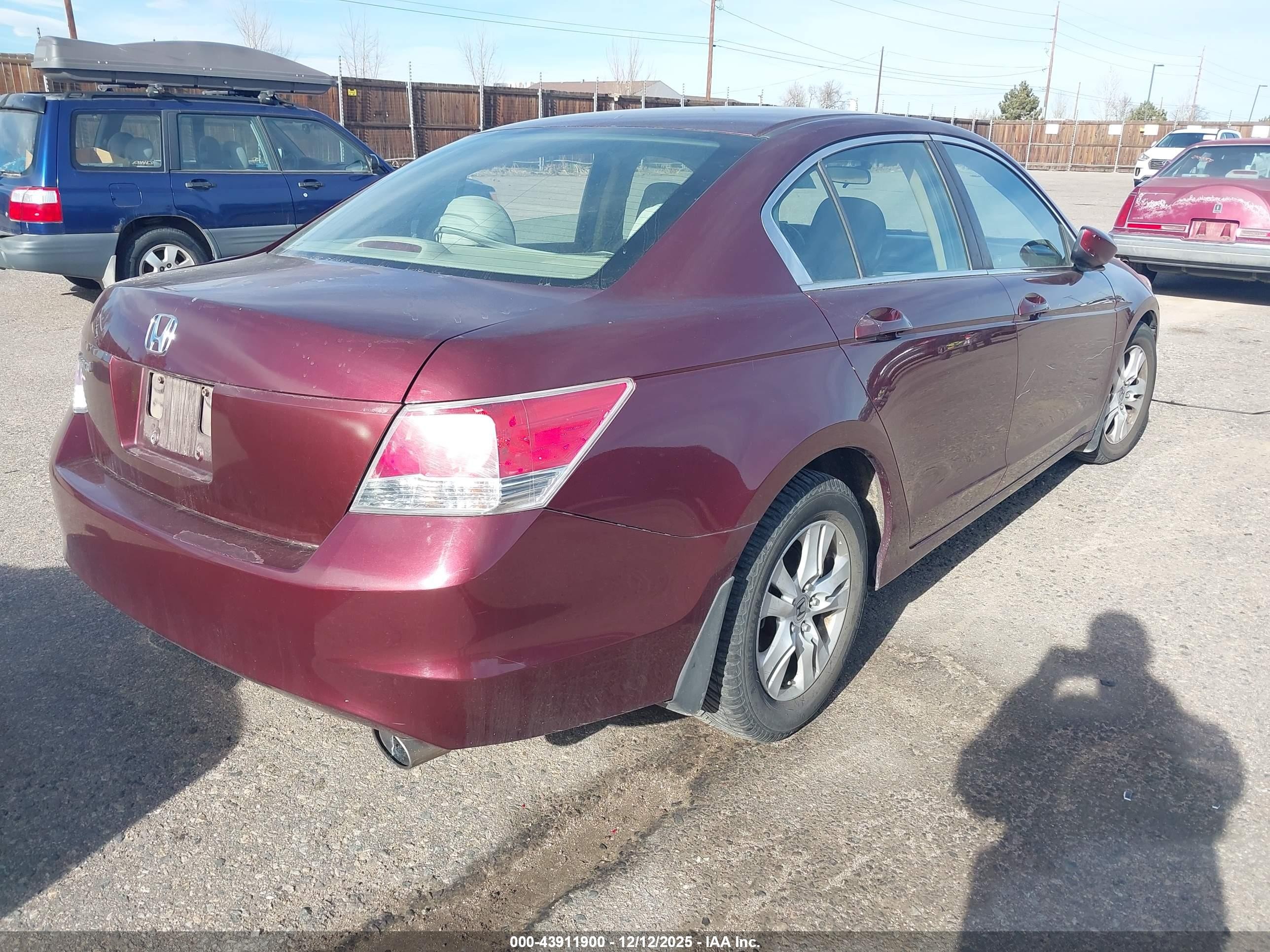 2010 Honda Accord 2.4 Lx-p Maroon vin: 1HGCP2F43AA089087
