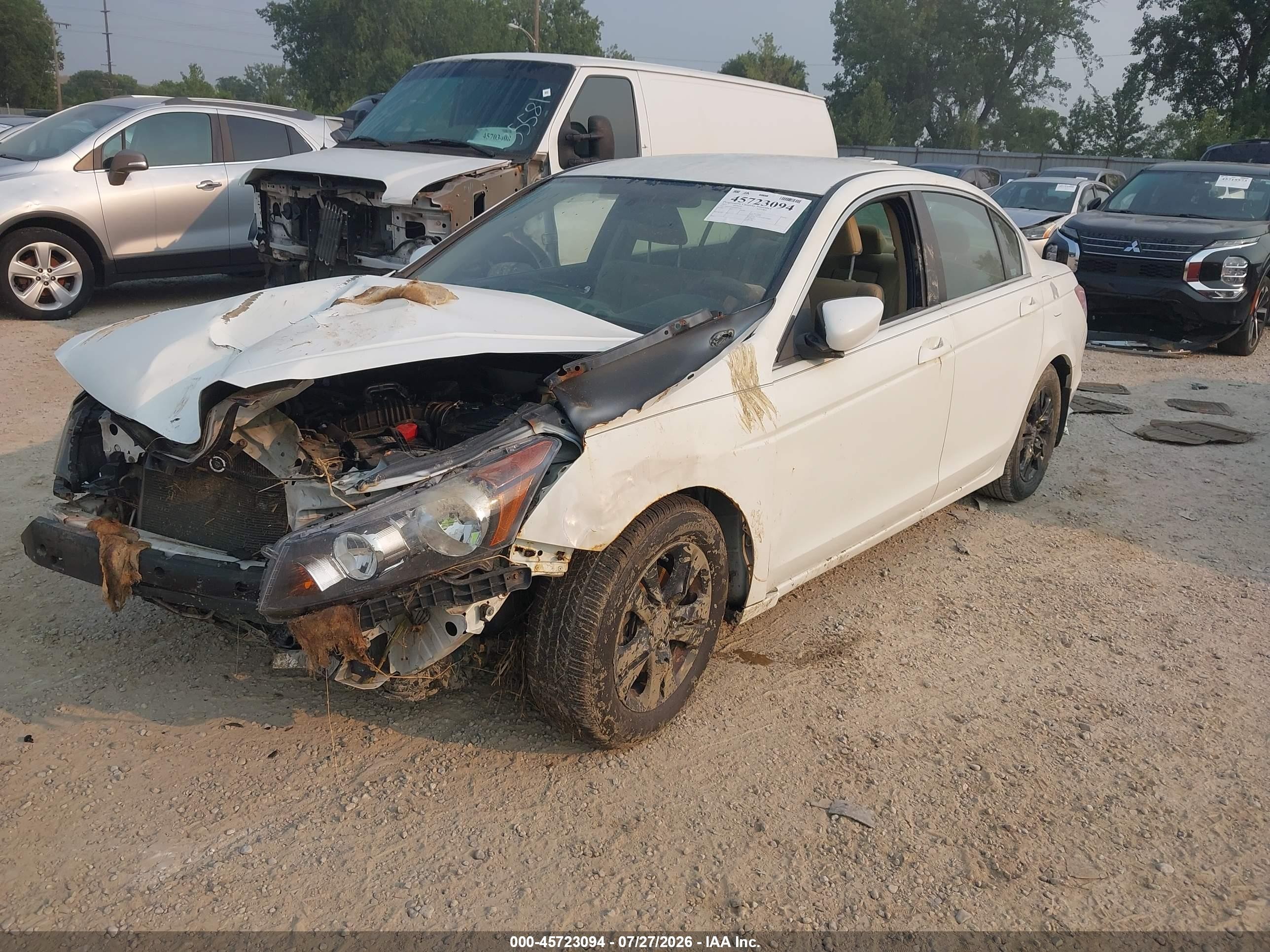 2011 Honda Accord 2.4 Lx-p White vin: 1HGCP2F43BA092640