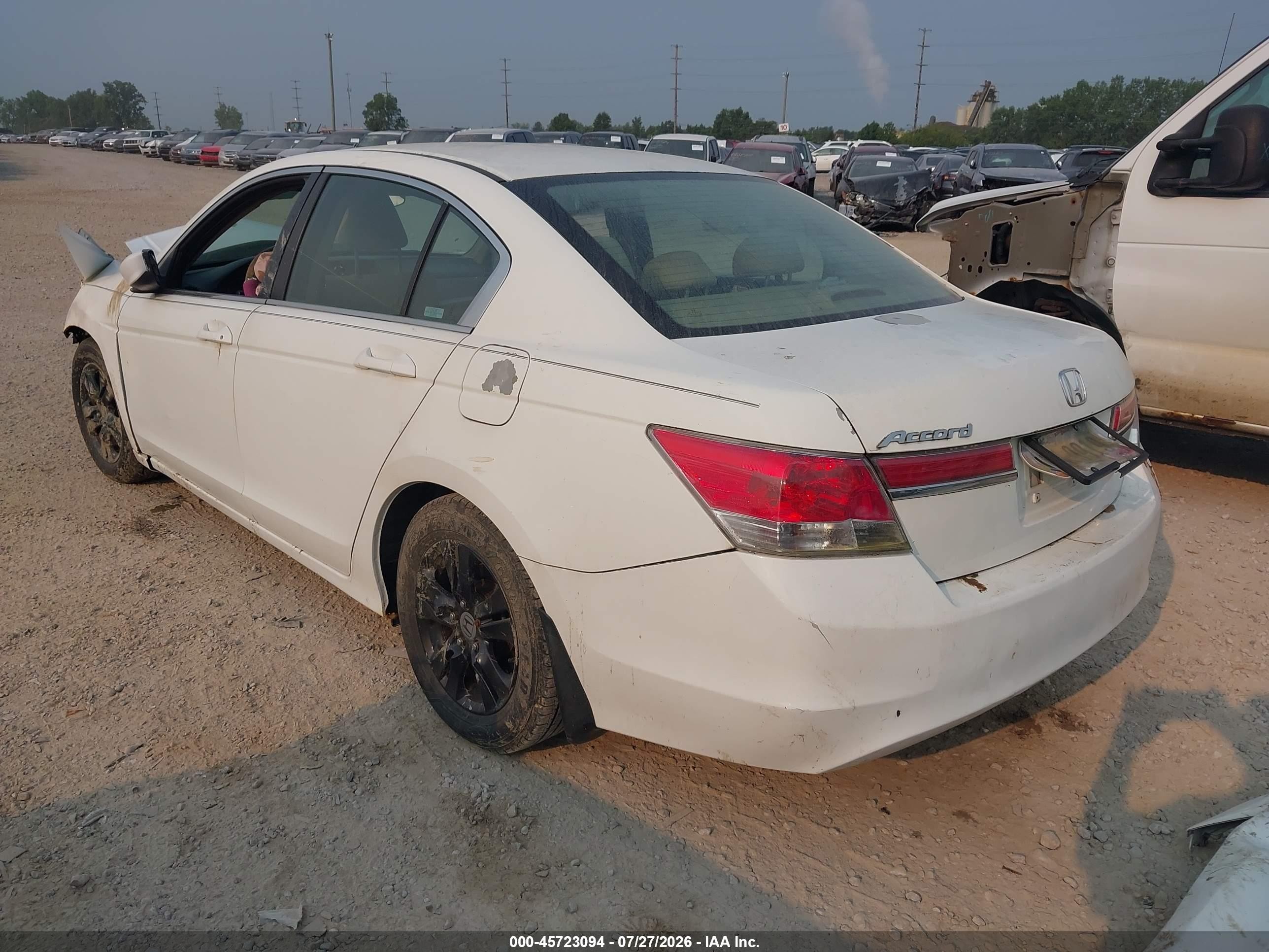 2011 Honda Accord 2.4 Lx-p White vin: 1HGCP2F43BA092640