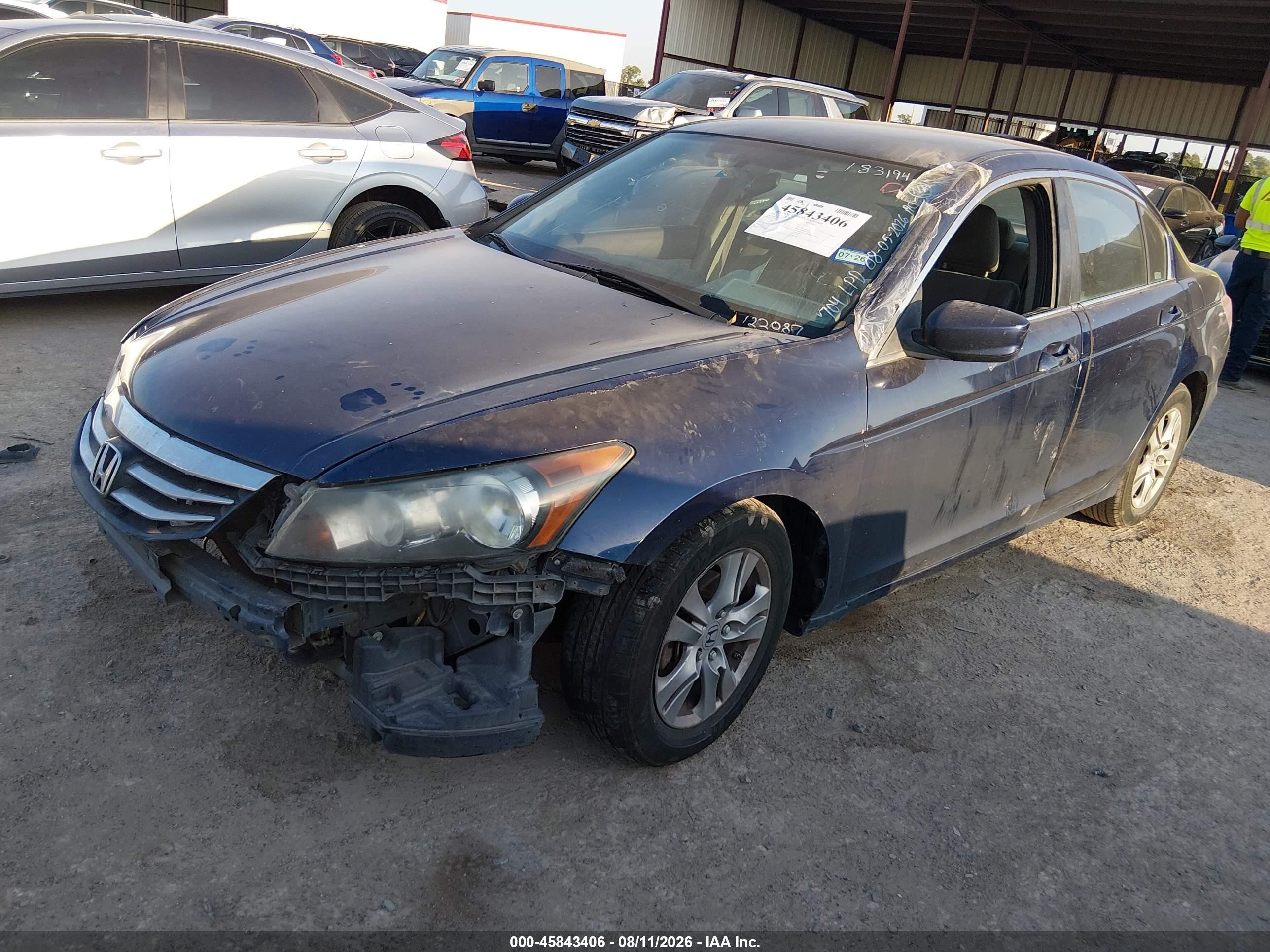2011 Honda Accord 2.4 Lx-p Black vin: 1HGCP2F43BA122087