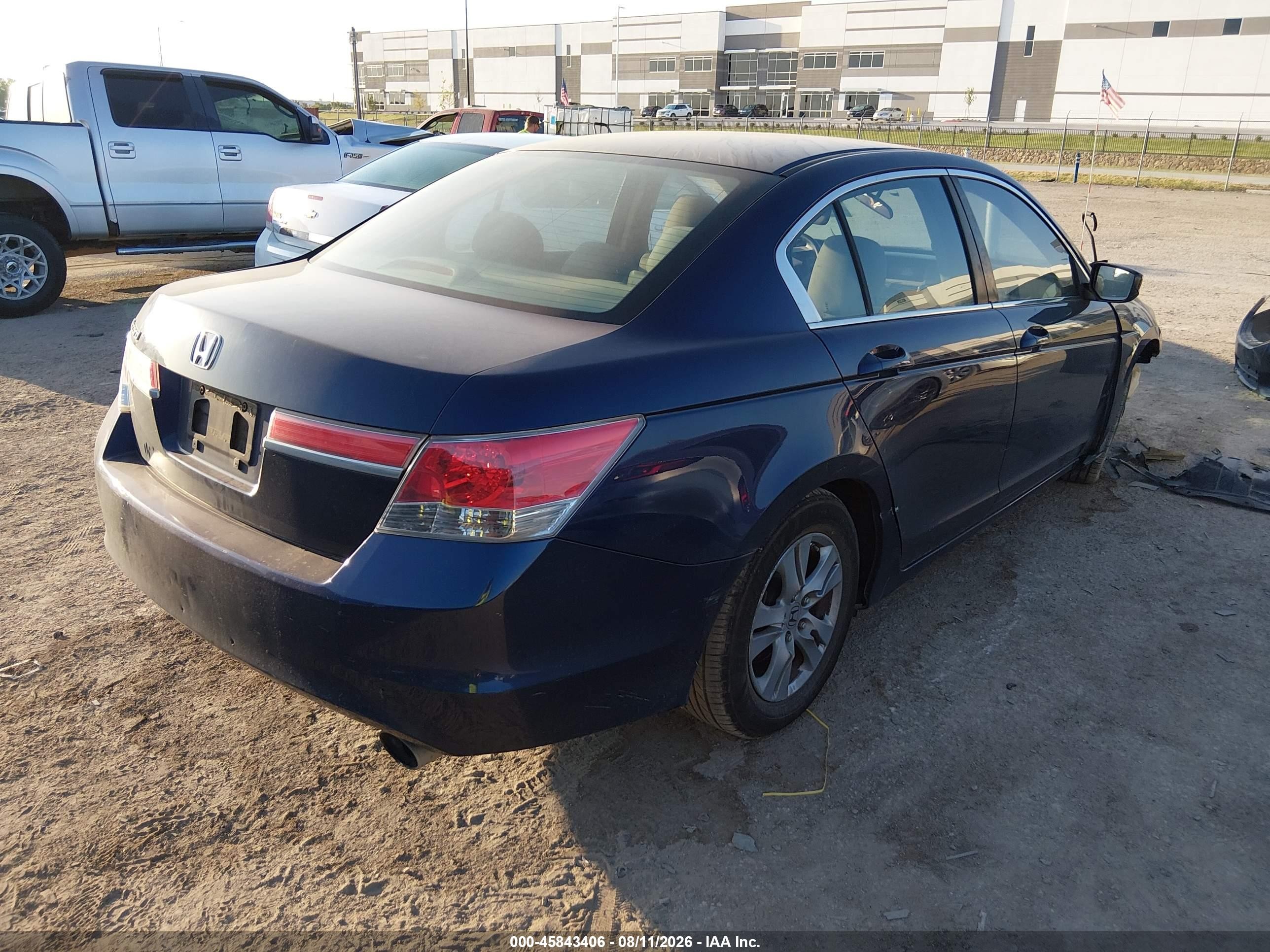 2011 Honda Accord 2.4 Lx-p Black vin: 1HGCP2F43BA122087