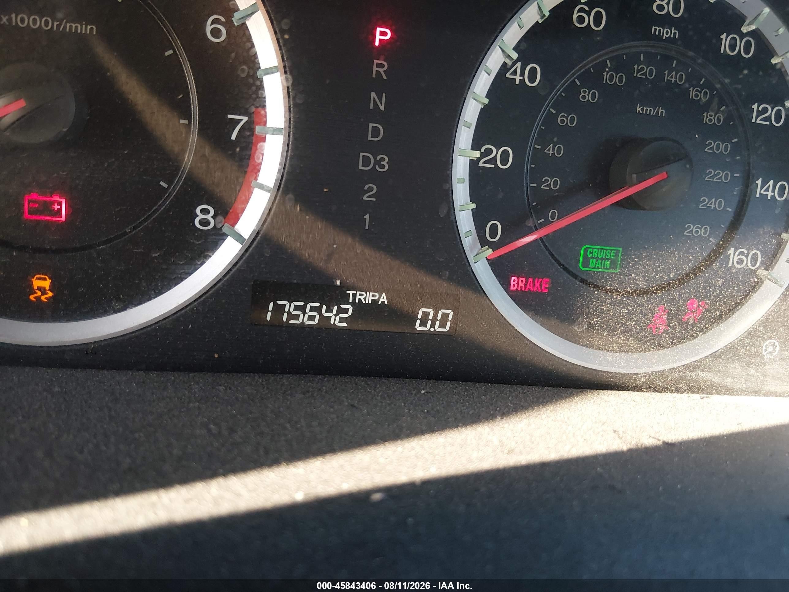 2011 Honda Accord 2.4 Lx-p Black vin: 1HGCP2F43BA122087