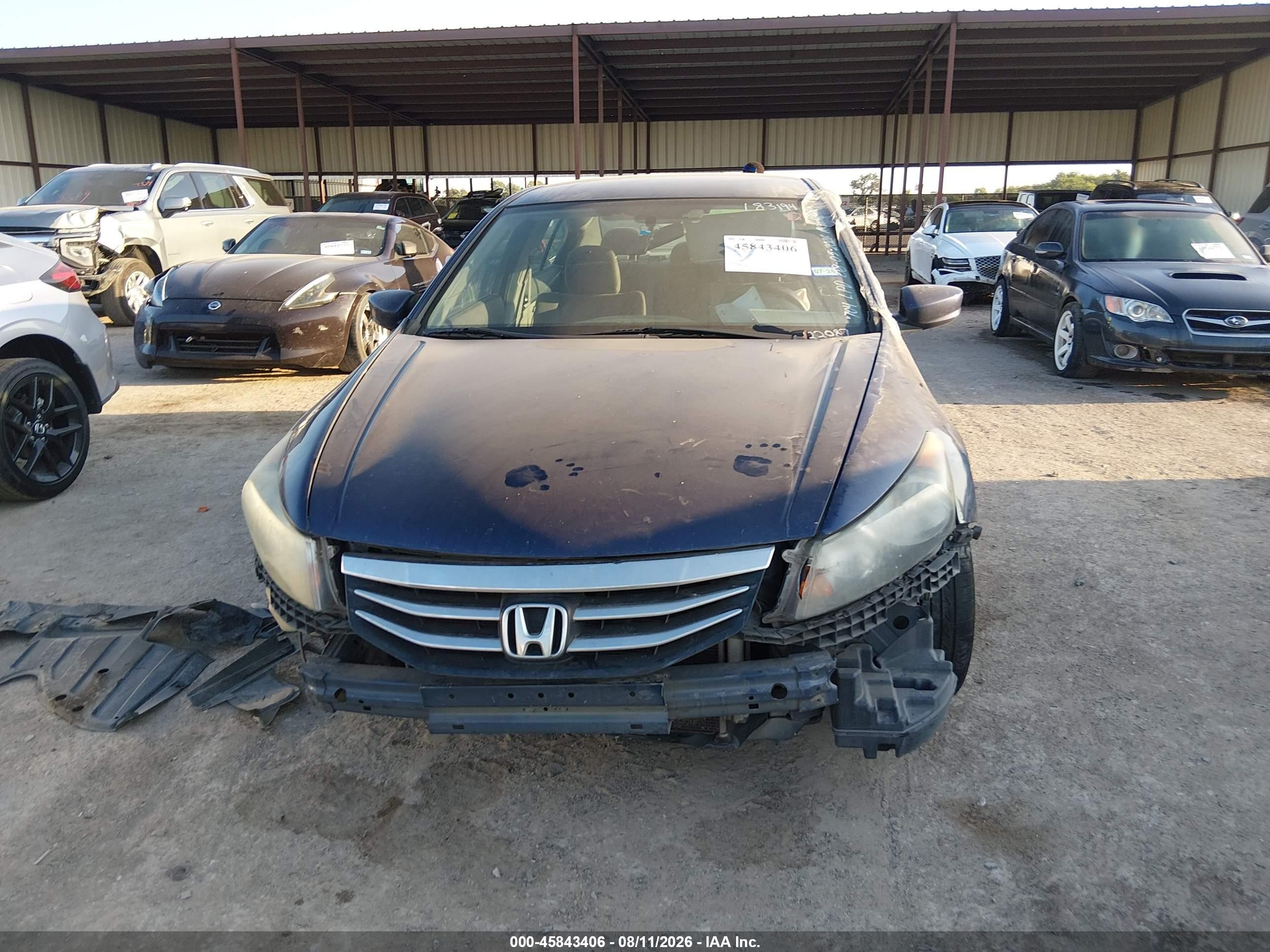 2011 Honda Accord 2.4 Lx-p Black vin: 1HGCP2F43BA122087