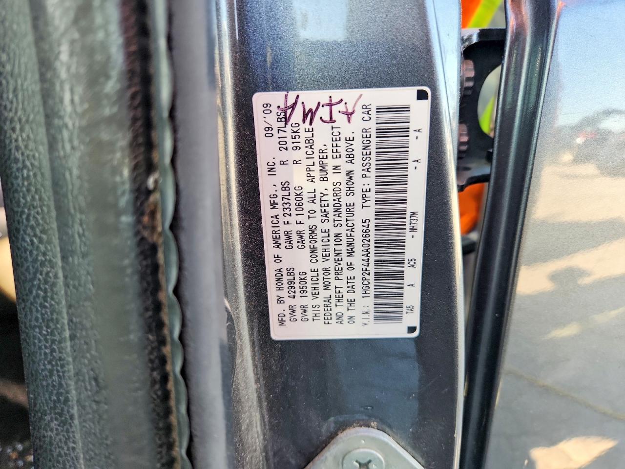2010 Honda Accord Lxp Black vin: 1HGCP2F44AA026645