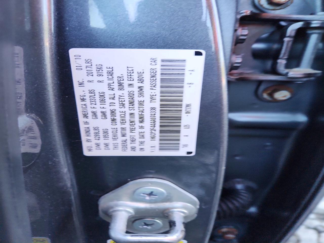 2010 Honda Accord Lxp Gray vin: 1HGCP2F44AA074338