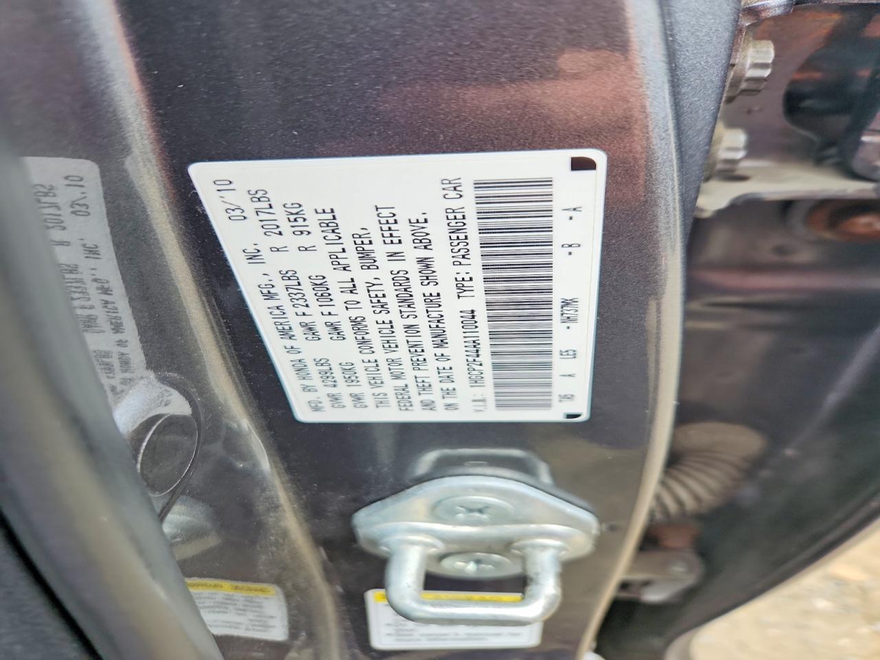 2010 Honda Accord Lxp Gray vin: 1HGCP2F44AA110044