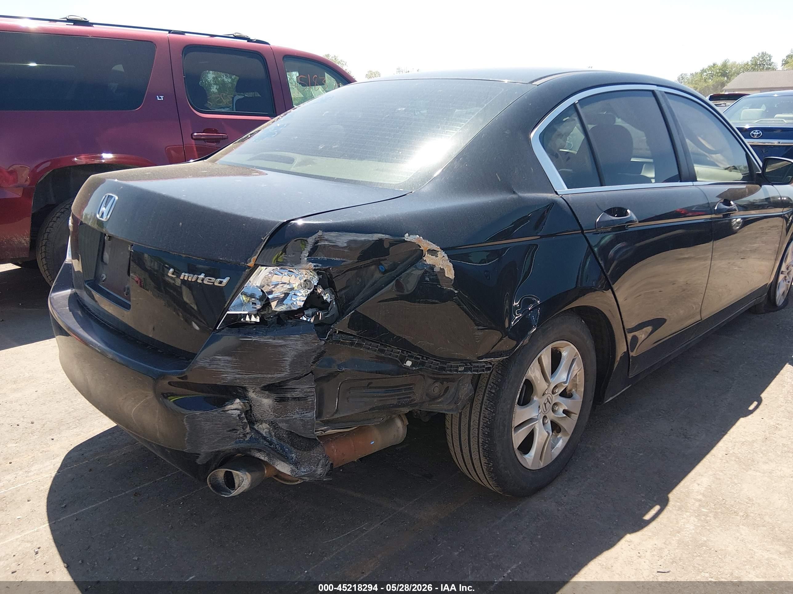 2010 Honda Accord 2.4 Lx-p Black vin: 1HGCP2F44AA181129