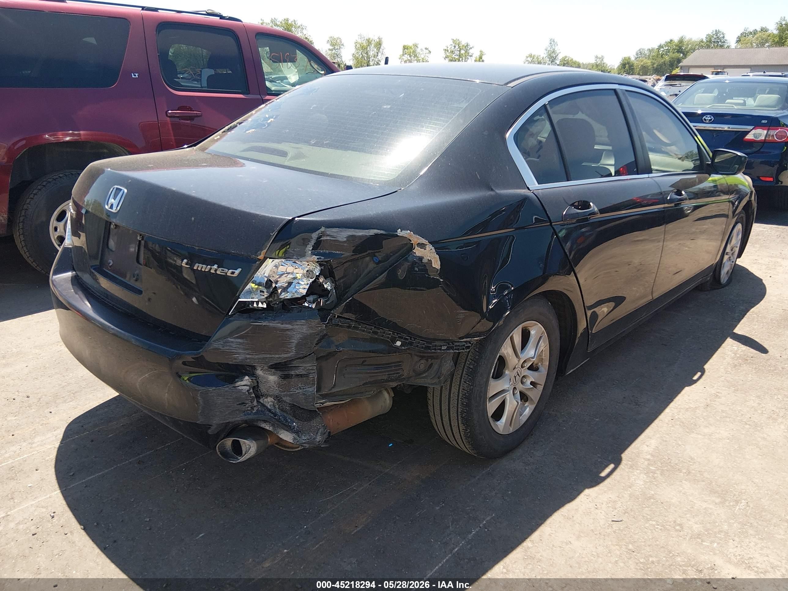 2010 Honda Accord 2.4 Lx-p Black vin: 1HGCP2F44AA181129