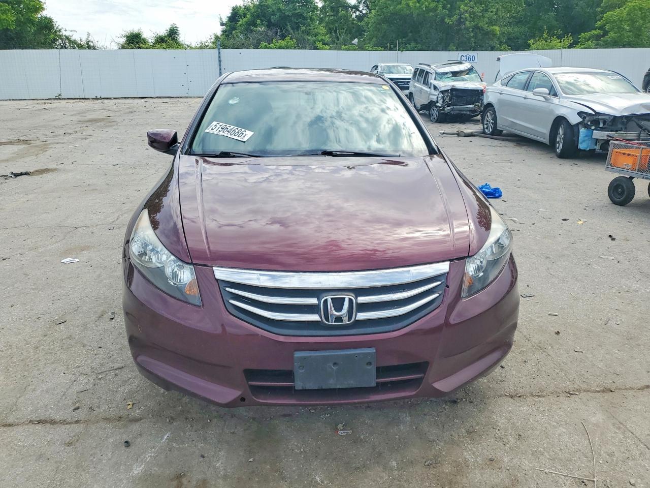 2012 Honda Accord Lxp Burgundy vin: 1HGCP2F44CA097783