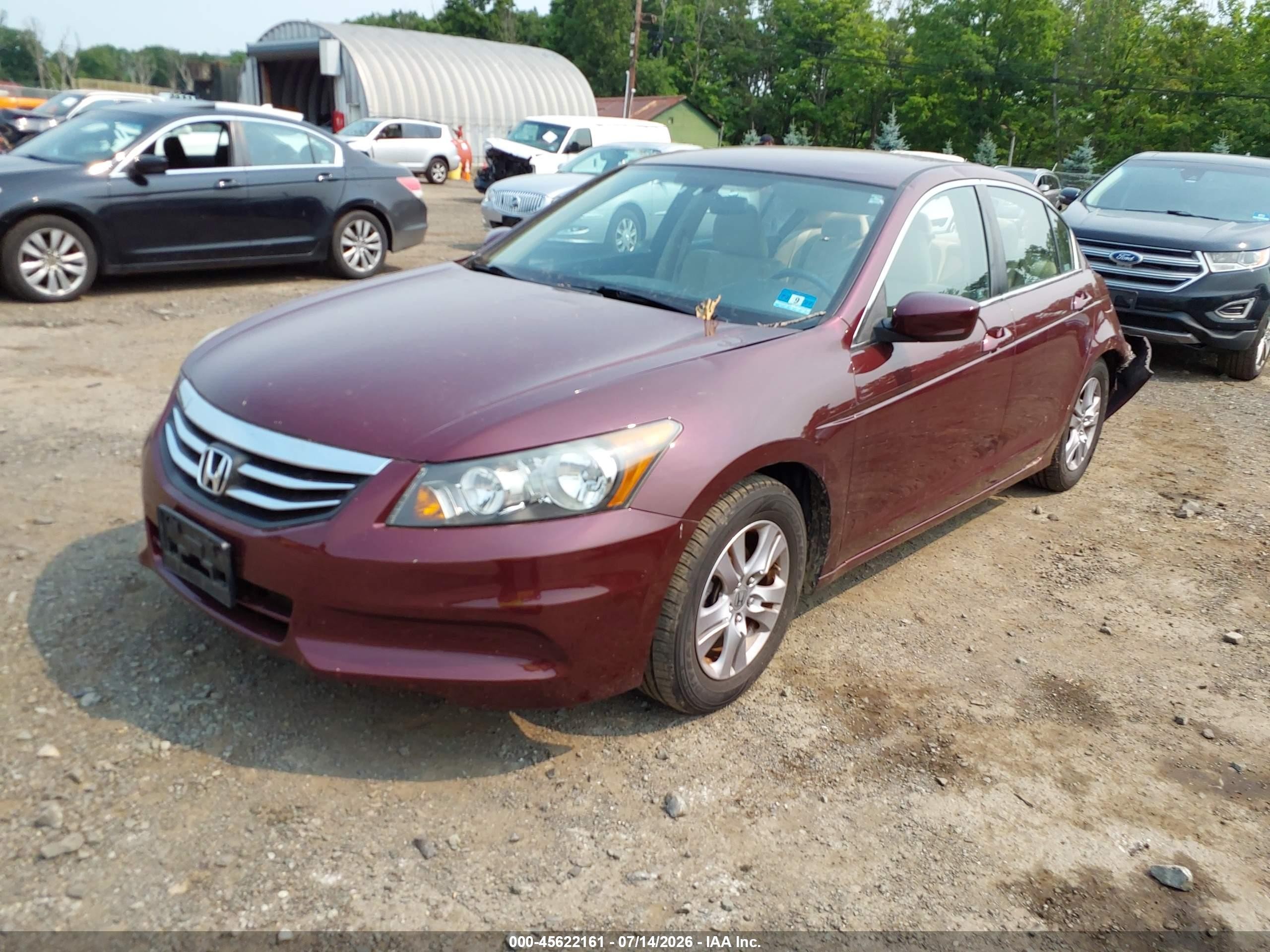 2012 Honda Accord 2.4 Lx-p Maroon vin: 1HGCP2F44CA232177