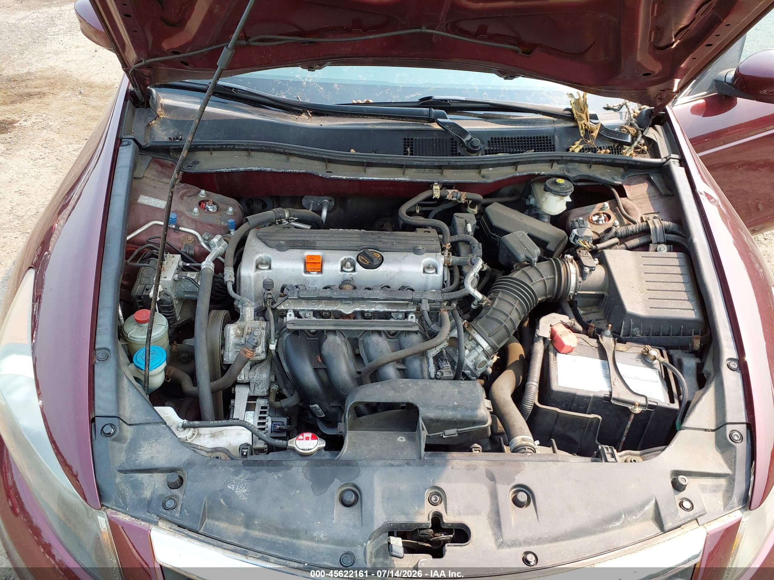 2012 Honda Accord 2.4 Lx-p Maroon vin: 1HGCP2F44CA232177