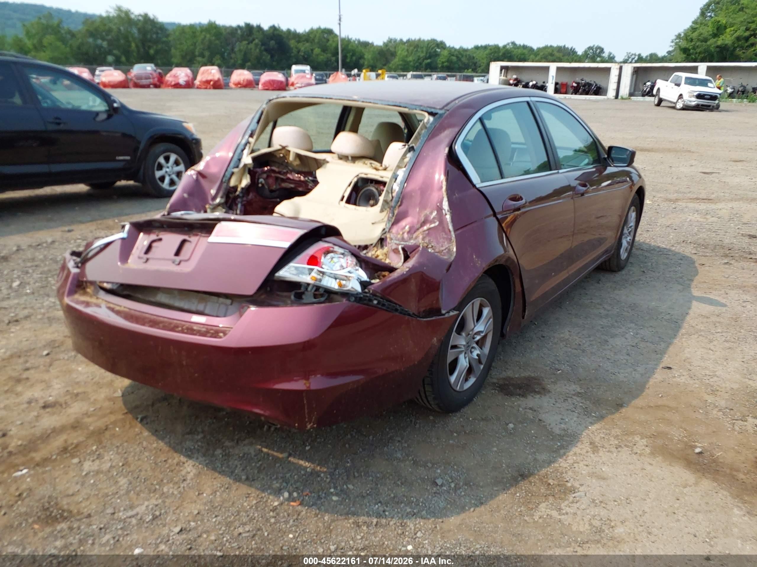 2012 Honda Accord 2.4 Lx-p Maroon vin: 1HGCP2F44CA232177