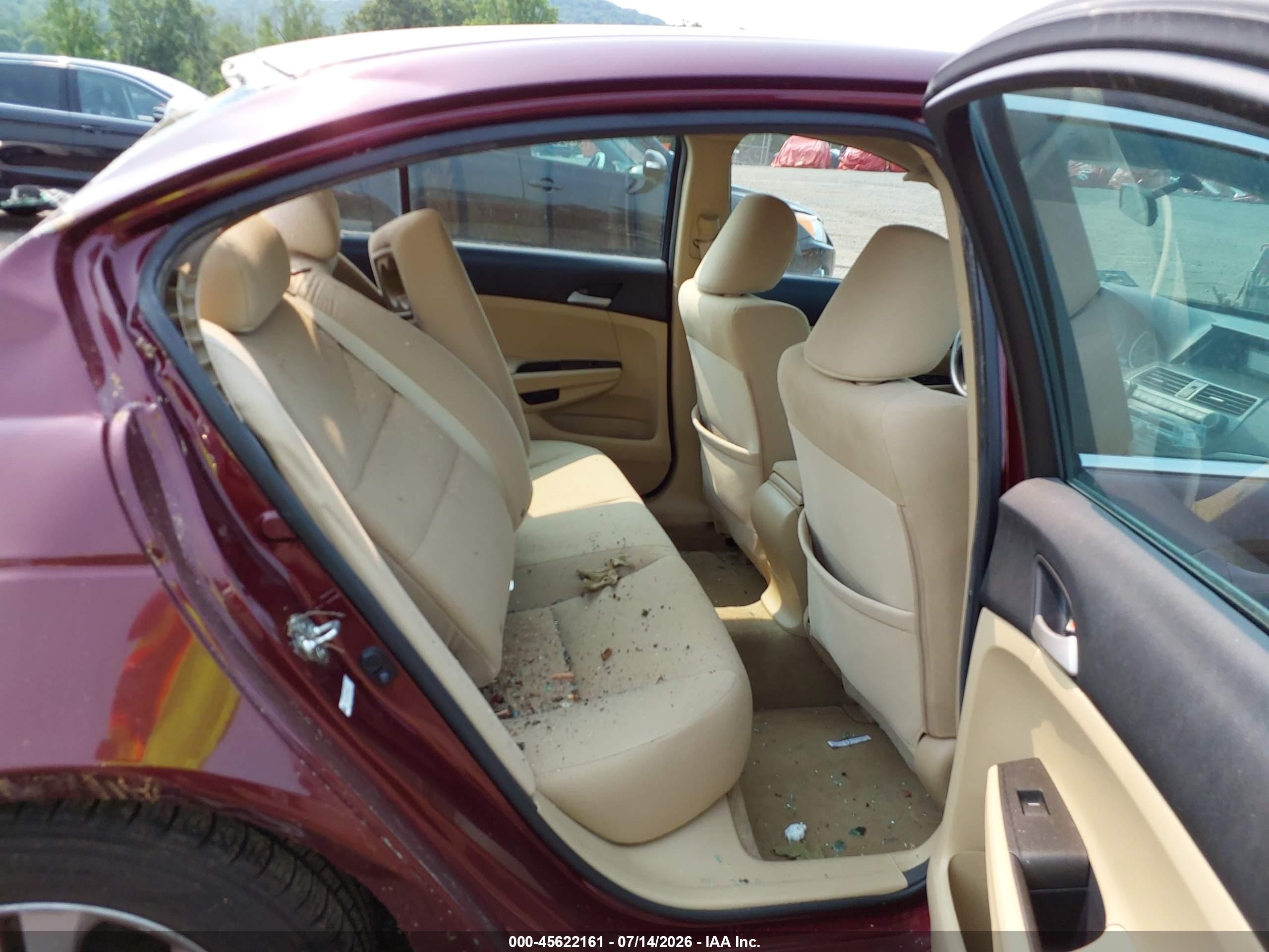 2012 Honda Accord 2.4 Lx-p Maroon vin: 1HGCP2F44CA232177