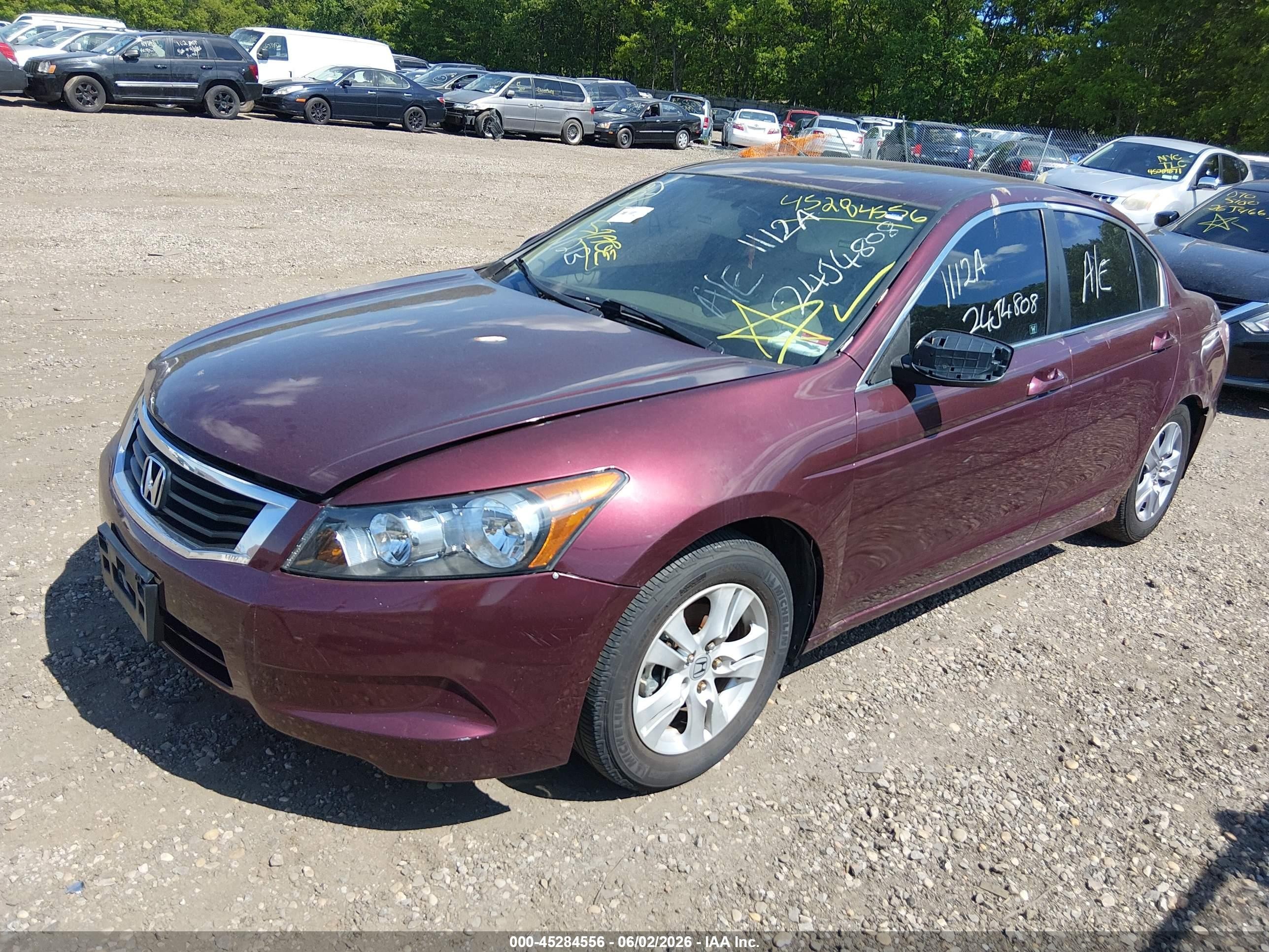2010 Honda Accord 2.4 Lx-p Maroon vin: 1HGCP2F45AA075613