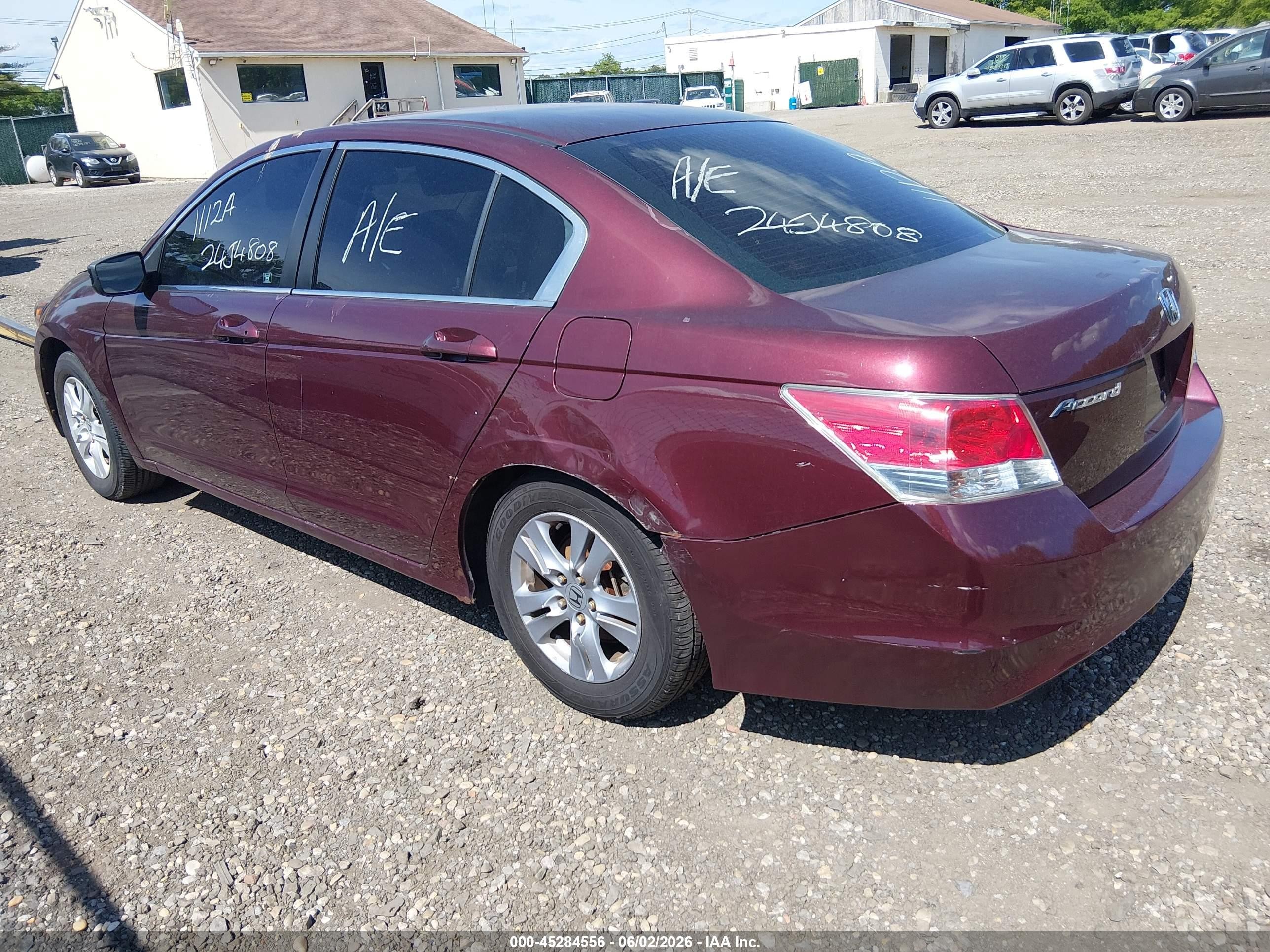 2010 Honda Accord 2.4 Lx-p Maroon vin: 1HGCP2F45AA075613