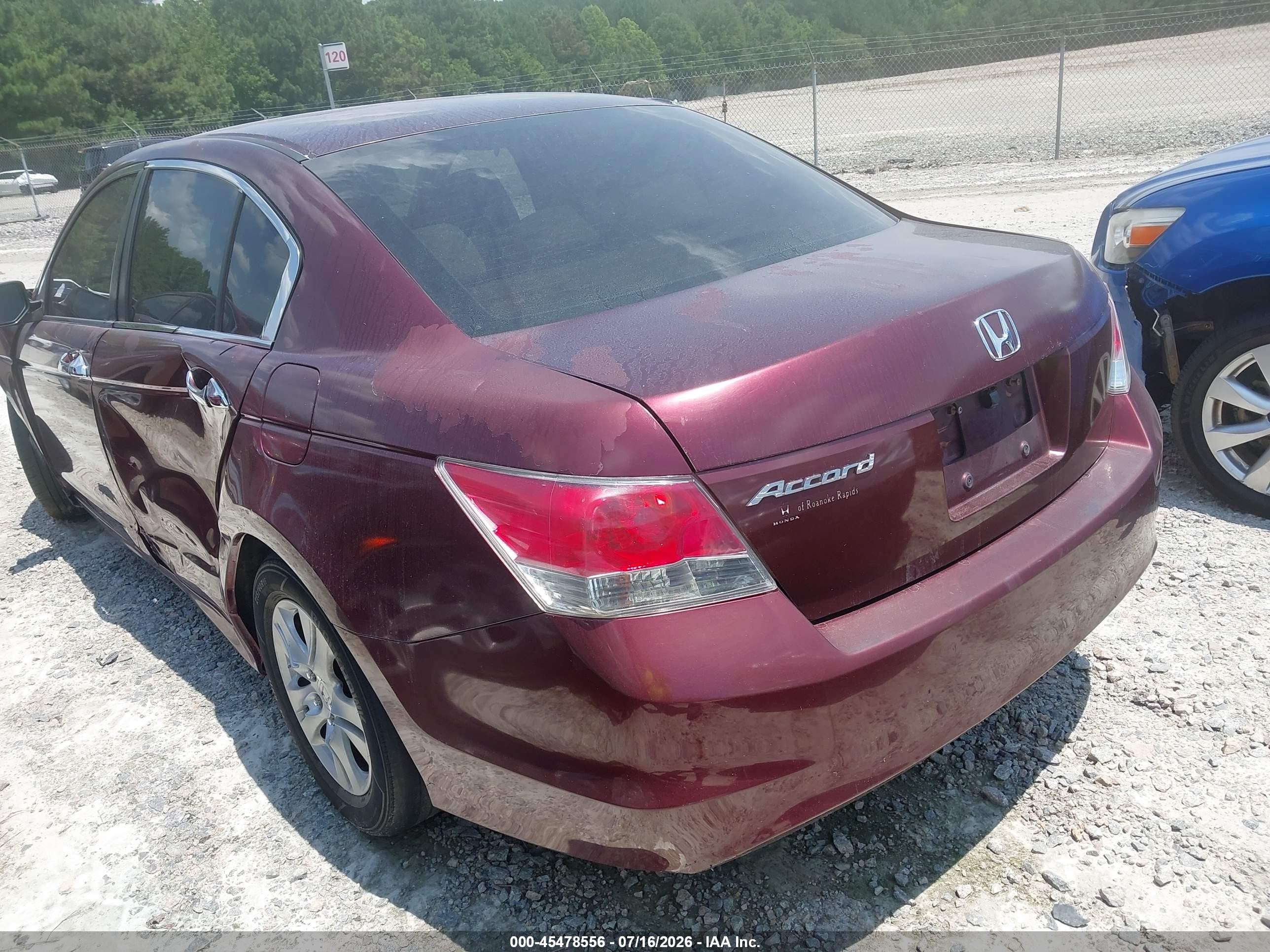 2010 Honda Accord 2.4 Lx-p Burgundy vin: 1HGCP2F45AA119562