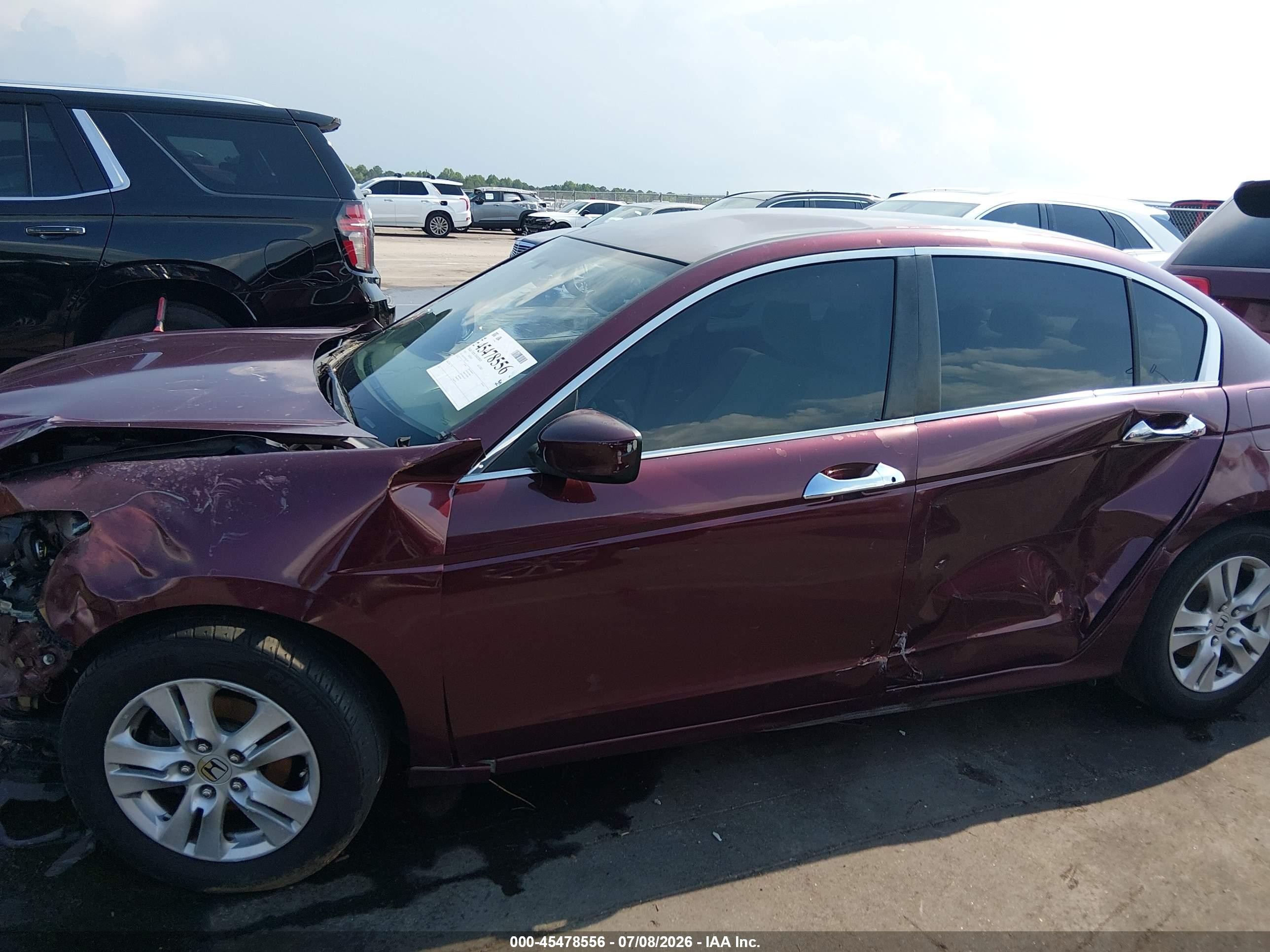 2010 Honda Accord 2.4 Lx-p Burgundy vin: 1HGCP2F45AA119562