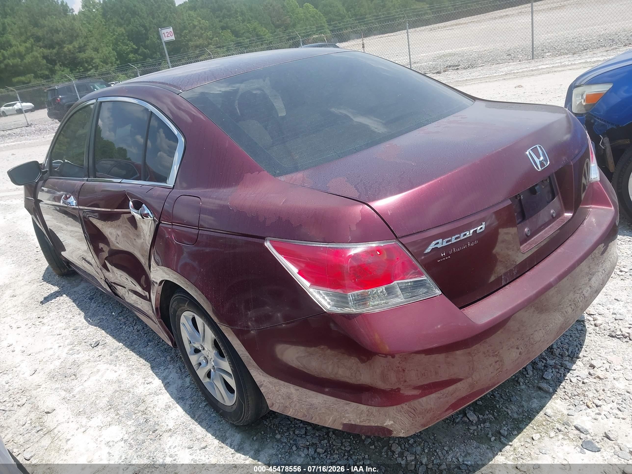 2010 Honda Accord 2.4 Lx-p Burgundy vin: 1HGCP2F45AA119562