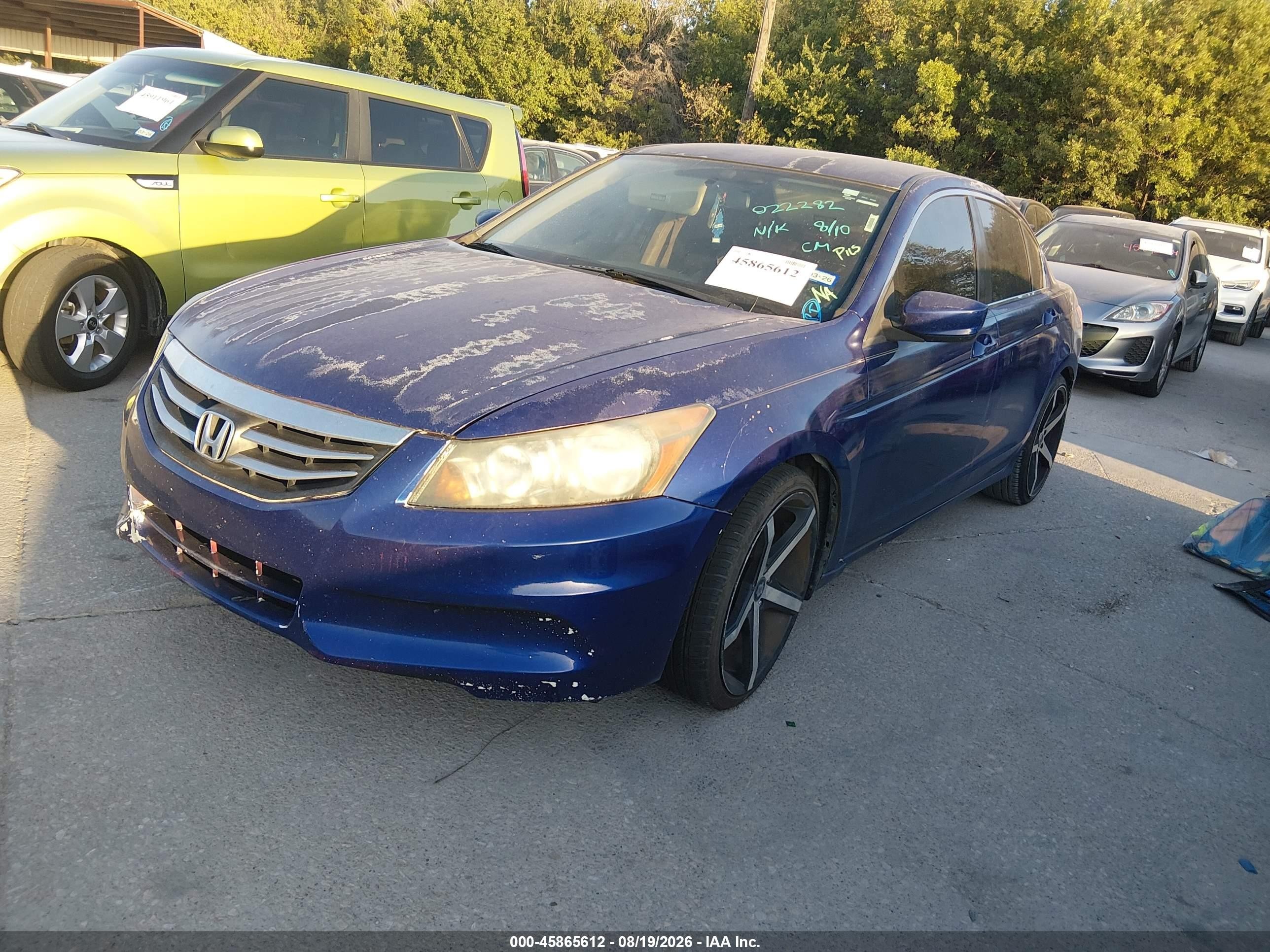 2011 Honda Accord 2.4 Lx-p Blue vin: 1HGCP2F45BA022282