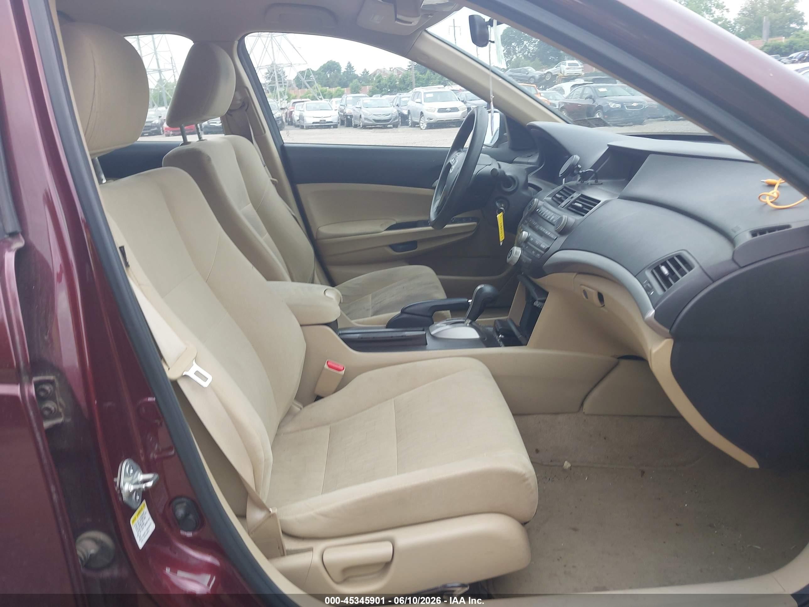 2011 Honda Accord 2.4 Lx-p Burgundy vin: 1HGCP2F45BA035243