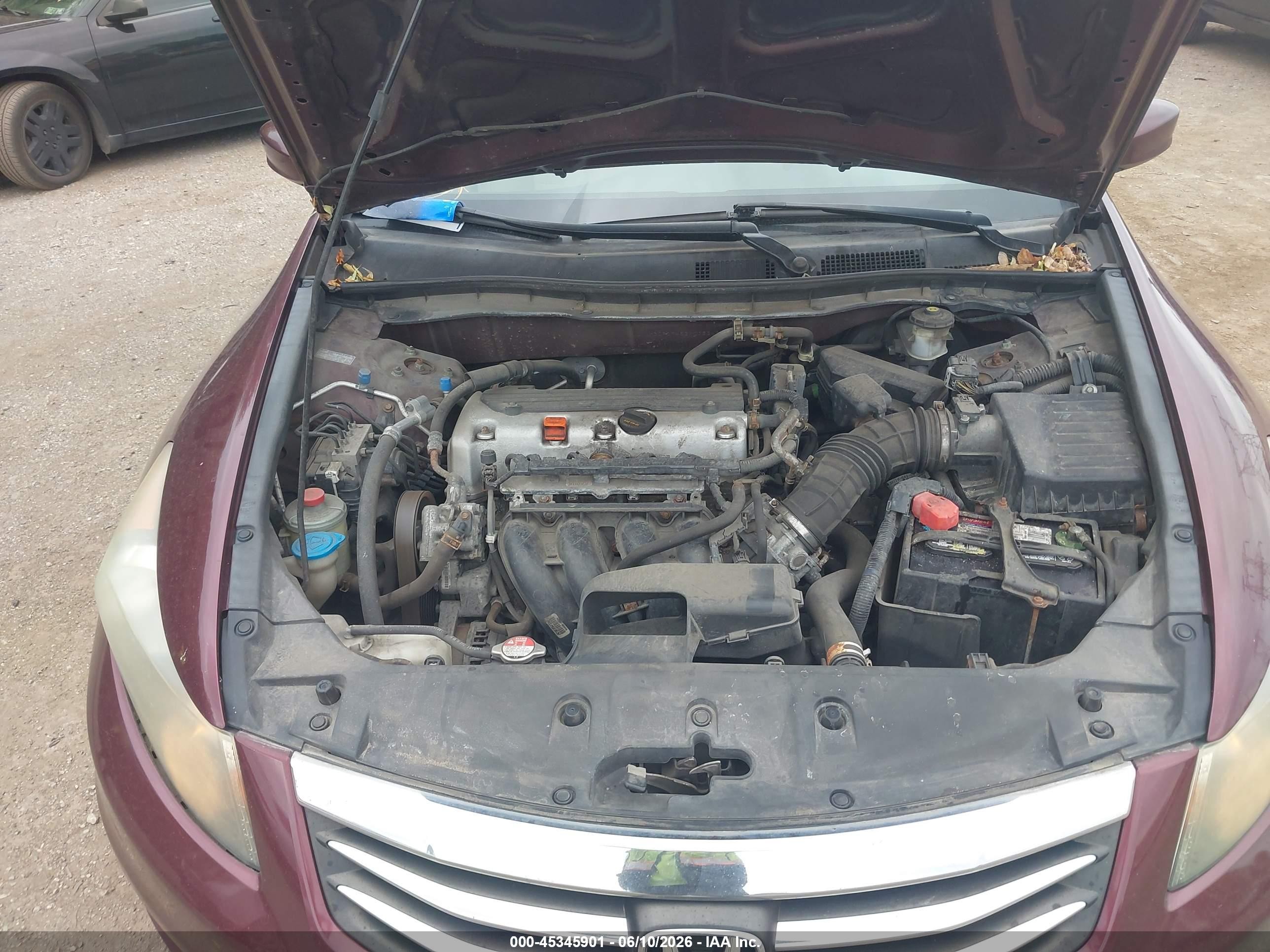 2011 Honda Accord 2.4 Lx-p Burgundy vin: 1HGCP2F45BA035243