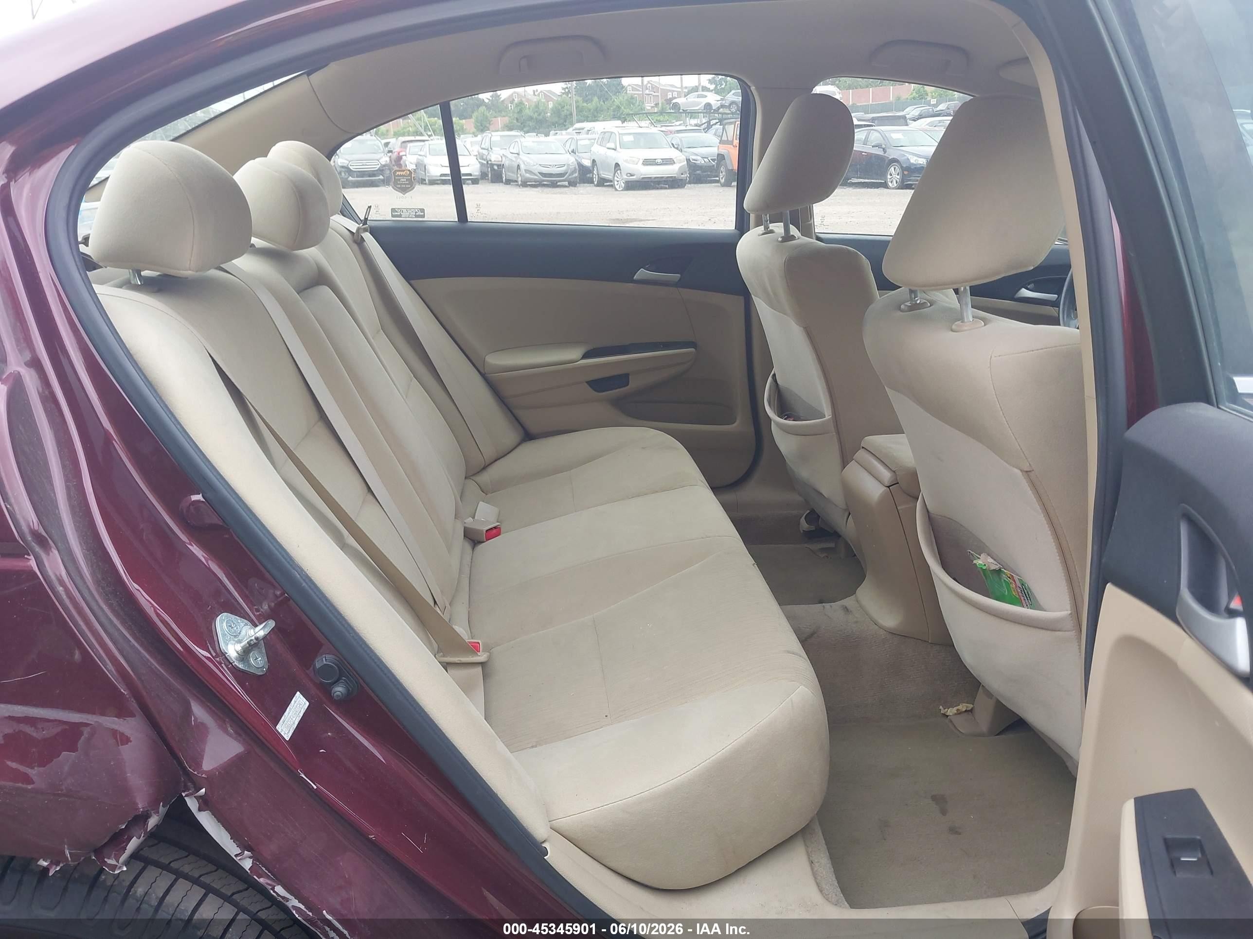 2011 Honda Accord 2.4 Lx-p Burgundy vin: 1HGCP2F45BA035243