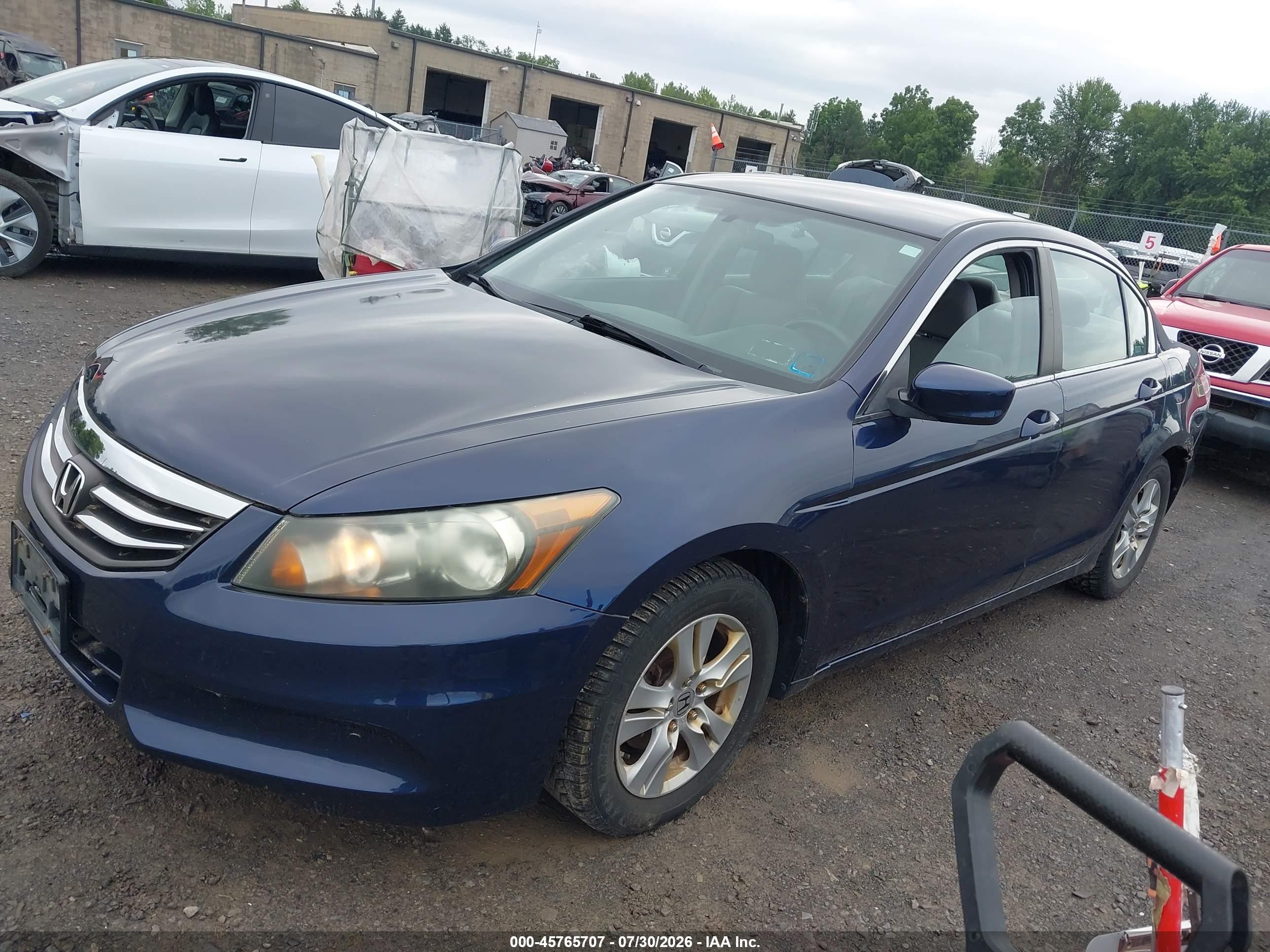 2011 Honda Accord 2.4 Lx-p Dark Blue vin: 1HGCP2F45BA040118