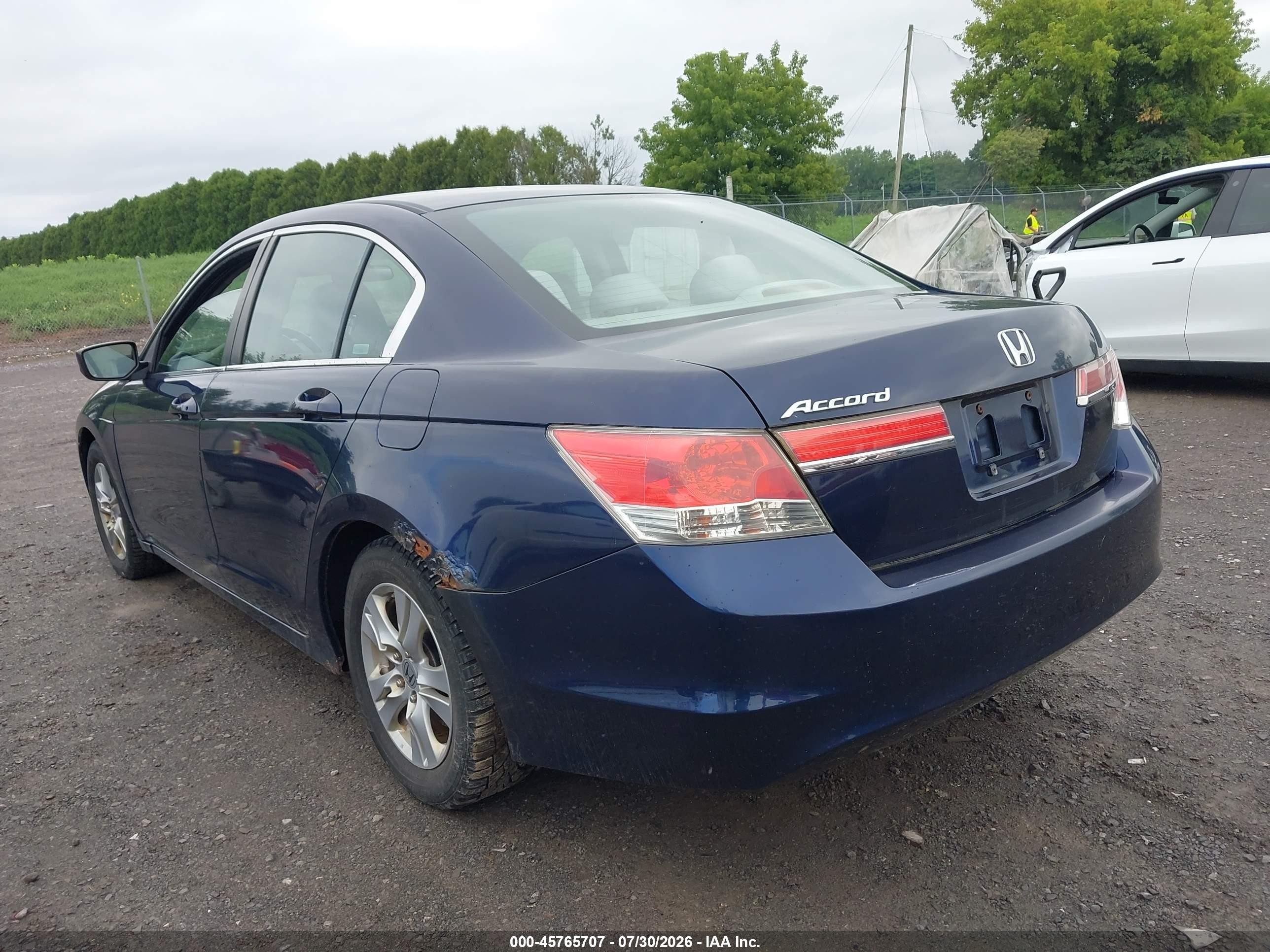 2011 Honda Accord 2.4 Lx-p Dark Blue vin: 1HGCP2F45BA040118
