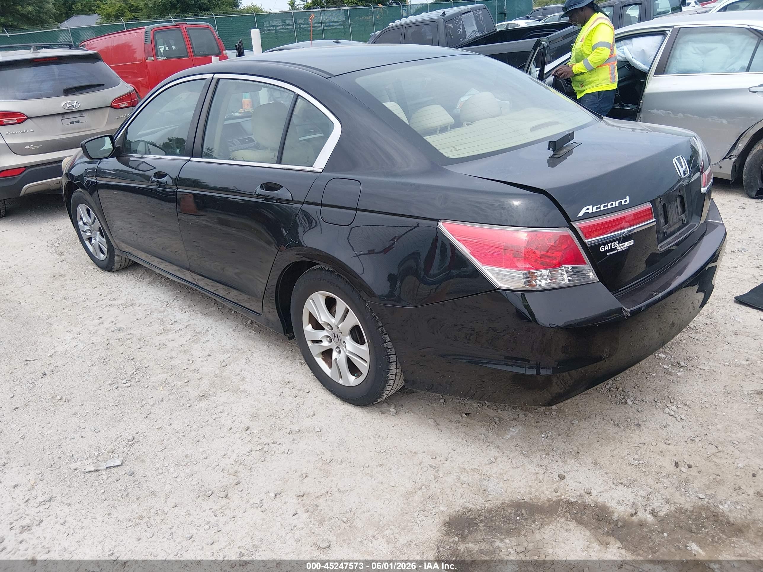 2011 Honda Accord 2.4 Lx-p Black vin: 1HGCP2F45BA056447