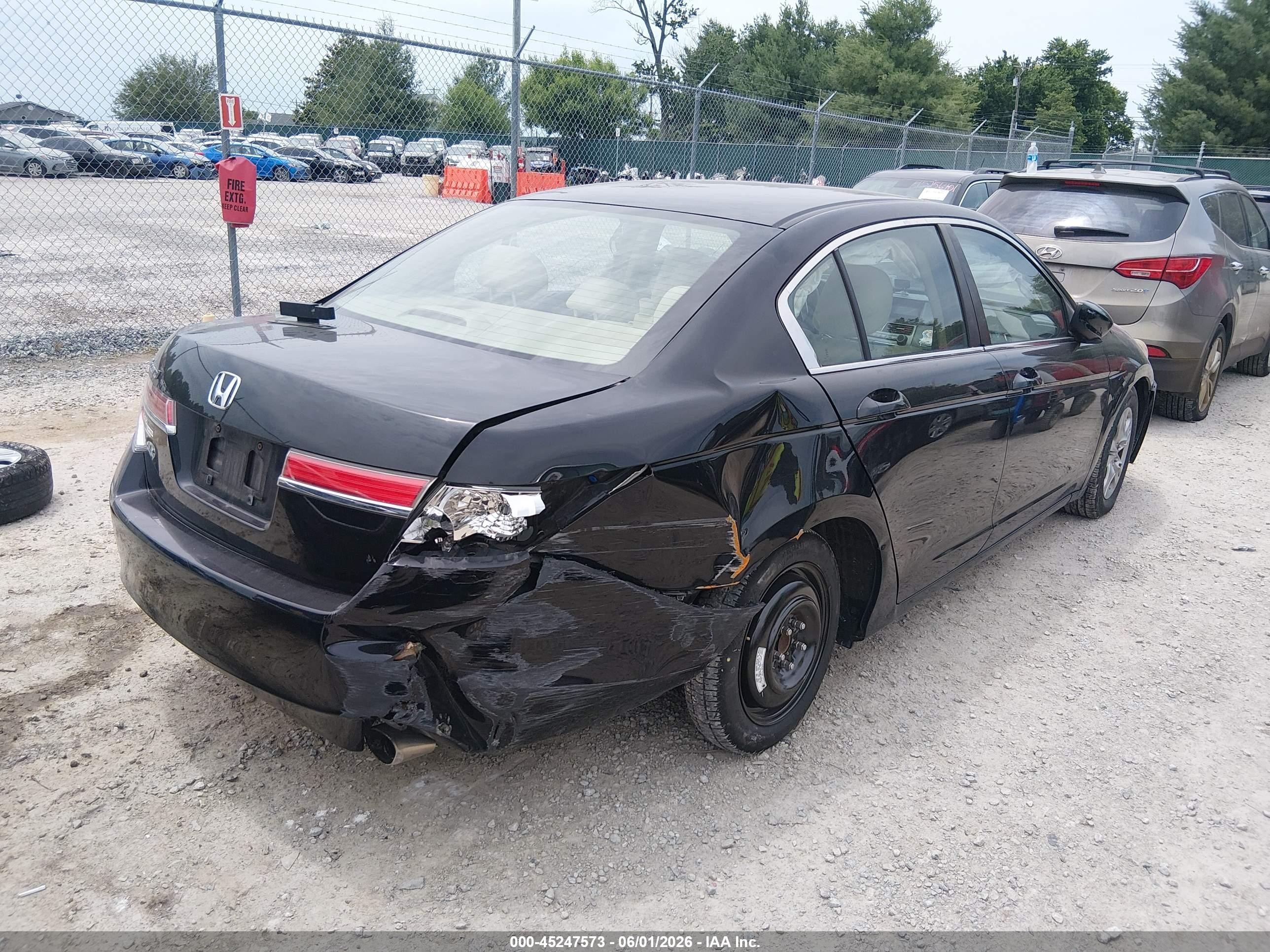 2011 Honda Accord 2.4 Lx-p Black vin: 1HGCP2F45BA056447