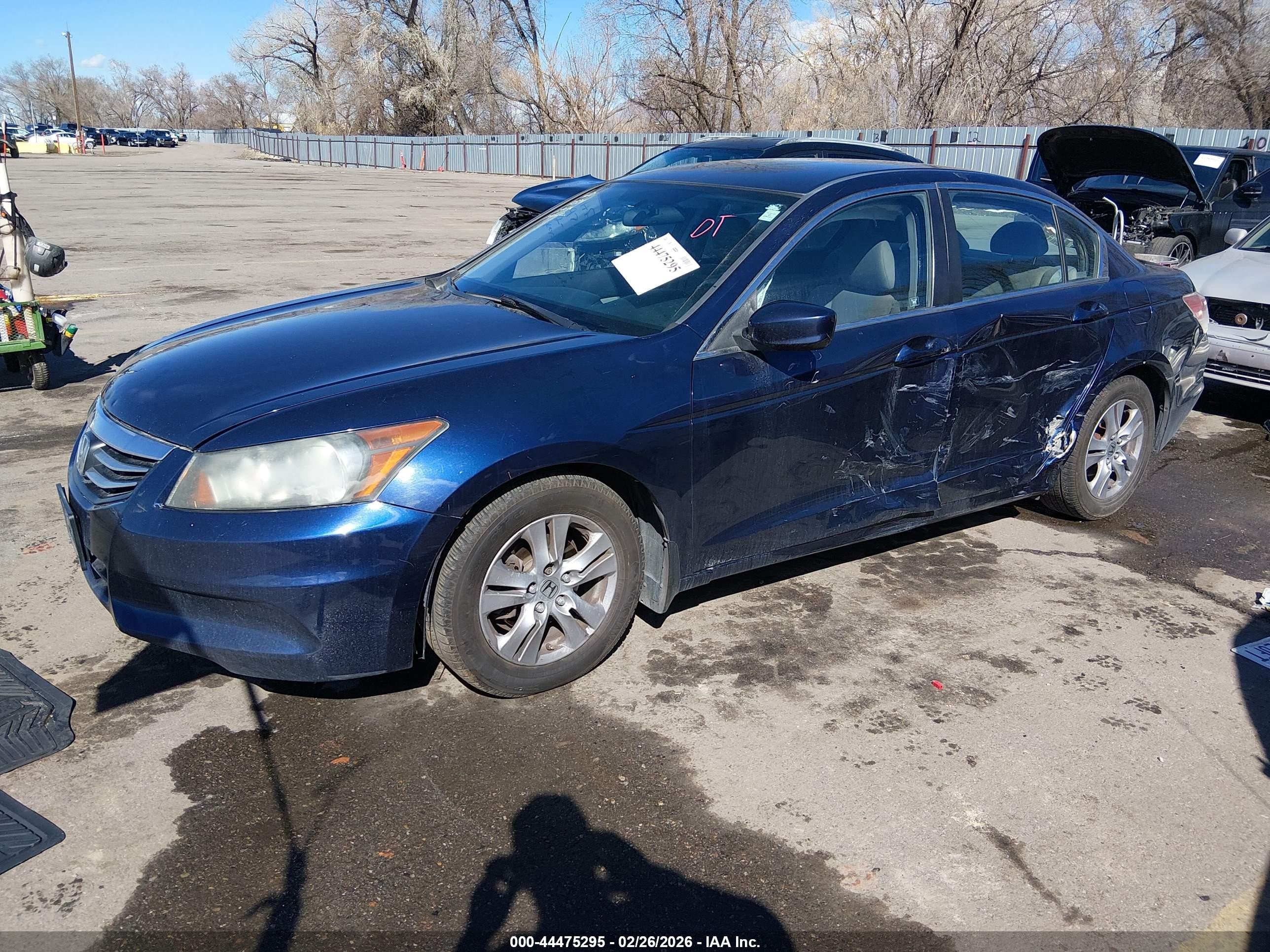 2012 Honda Accord 2.4 Lx-p Синий vin: 1HGCP2F45CA160986