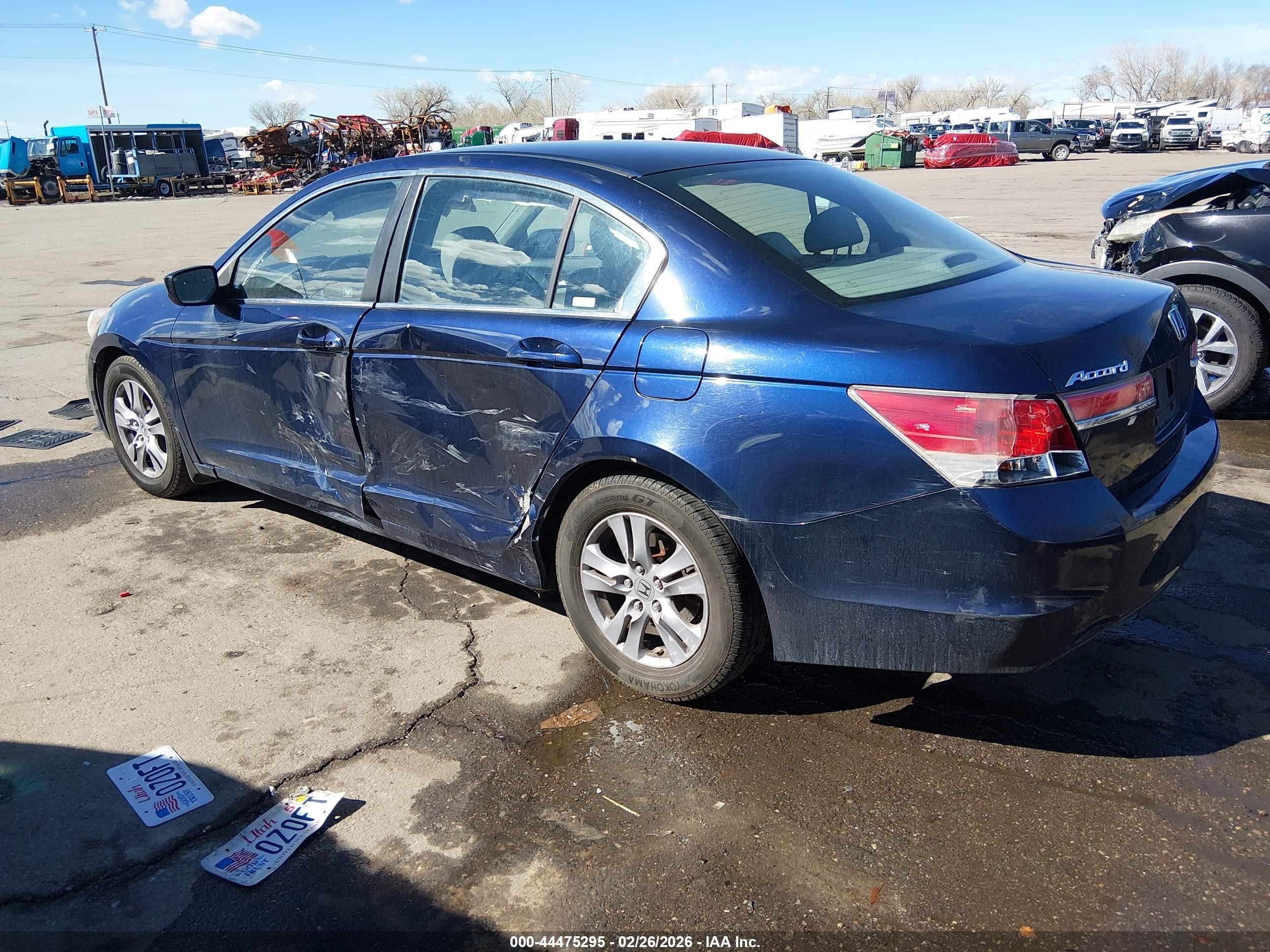 2012 Honda Accord 2.4 Lx-p Синий vin: 1HGCP2F45CA160986