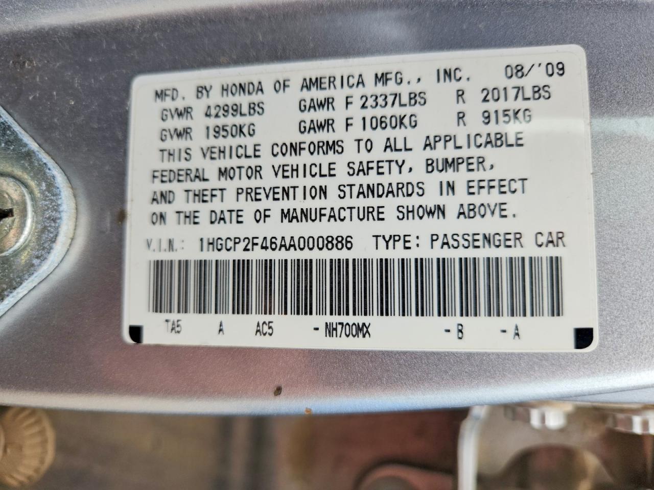 2010 Honda Accord Lxp Silver vin: 1HGCP2F46AA000886