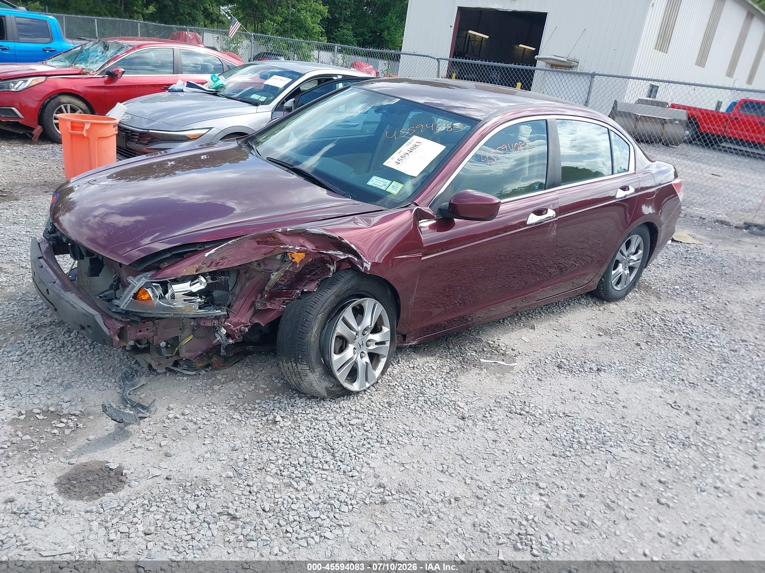 2011 Honda Accord 2.4 Lx-p Burgundy vin: 1HGCP2F46BA065786