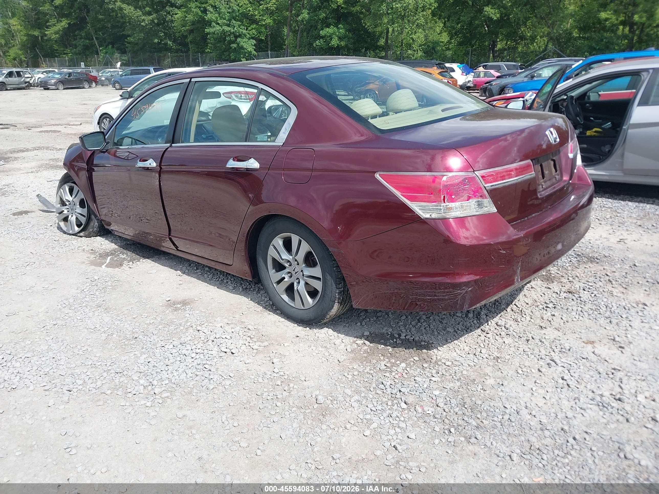 2011 Honda Accord 2.4 Lx-p Burgundy vin: 1HGCP2F46BA065786