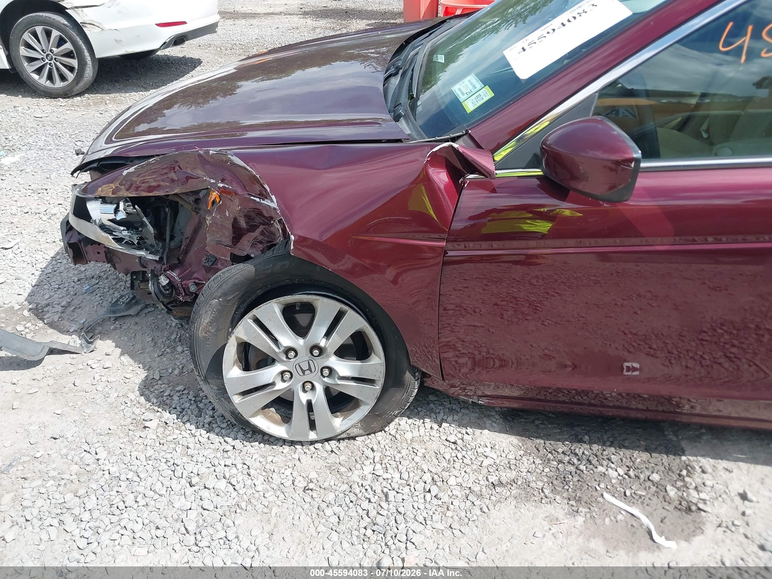 2011 Honda Accord 2.4 Lx-p Burgundy vin: 1HGCP2F46BA065786