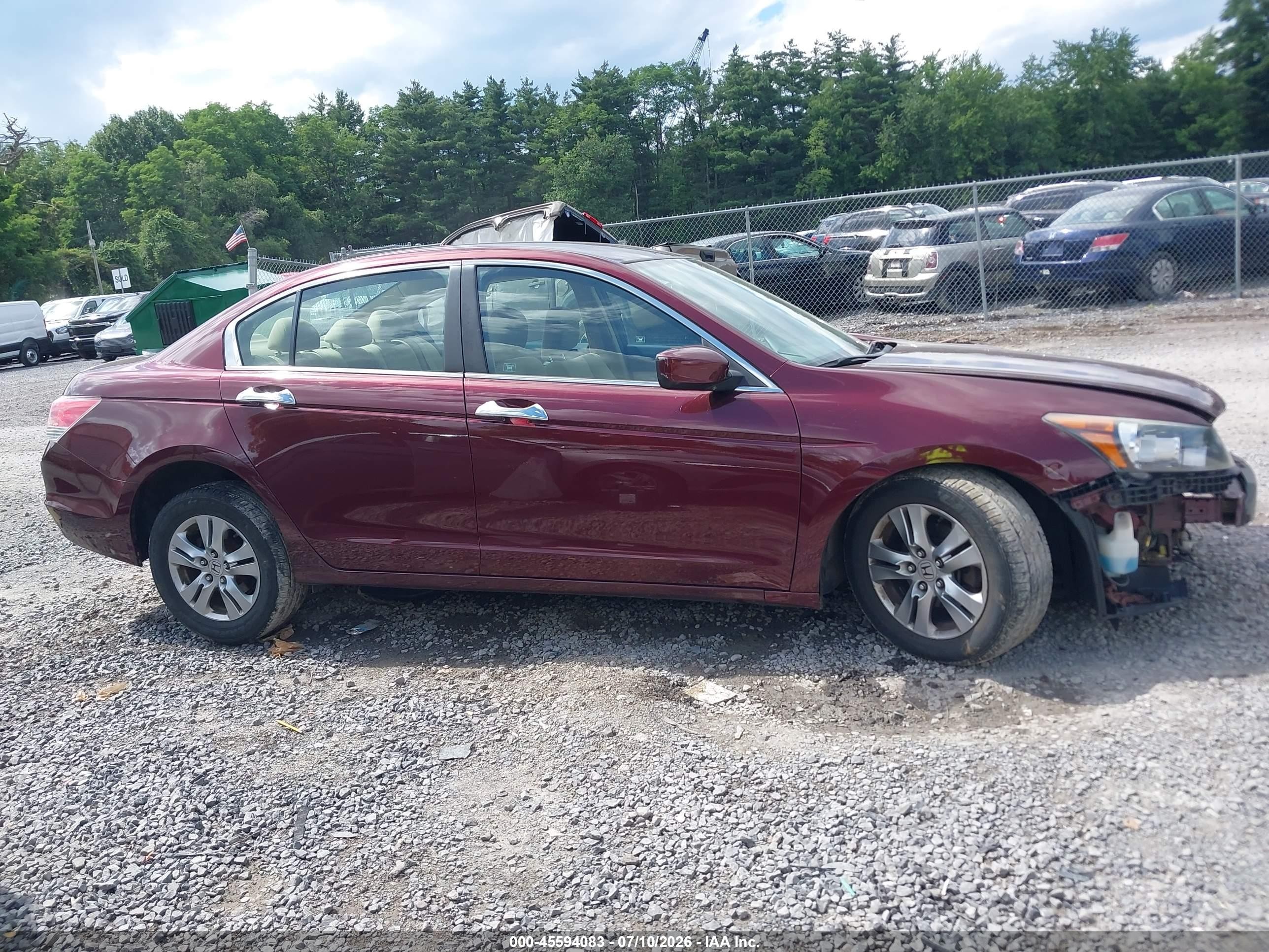 2011 Honda Accord 2.4 Lx-p Burgundy vin: 1HGCP2F46BA065786