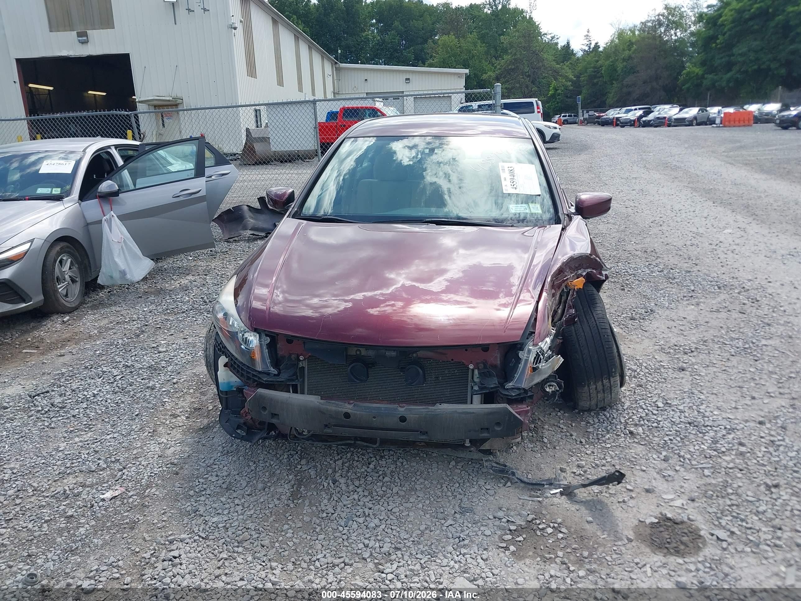 2011 Honda Accord 2.4 Lx-p Burgundy vin: 1HGCP2F46BA065786