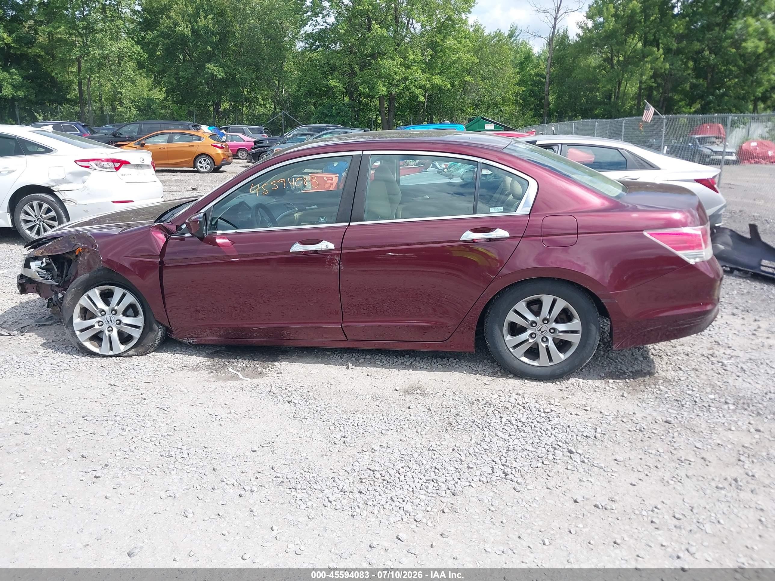 2011 Honda Accord 2.4 Lx-p Burgundy vin: 1HGCP2F46BA065786