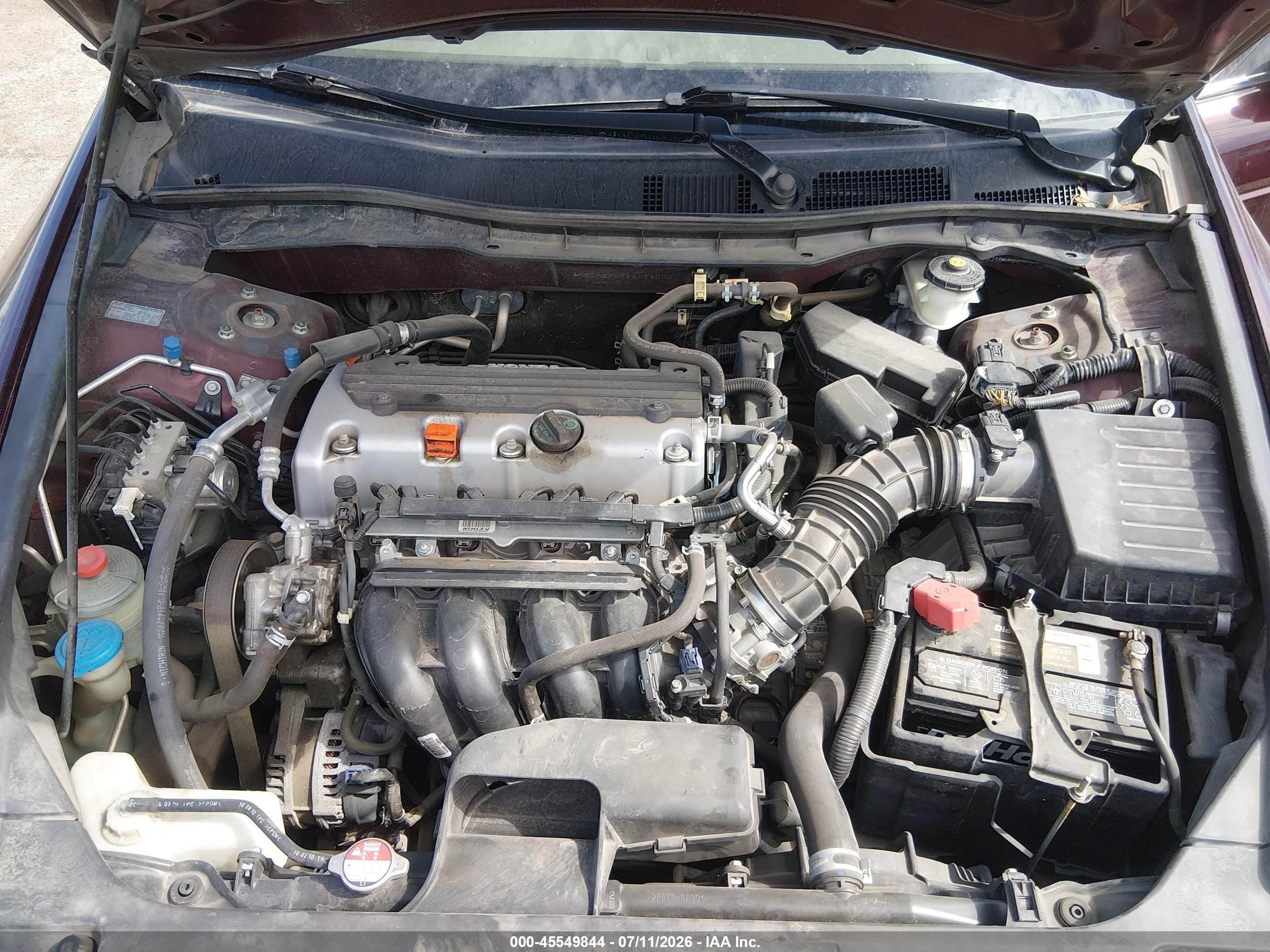 2010 Honda Accord 2.4 Lx-p Purple vin: 1HGCP2F47AA174000