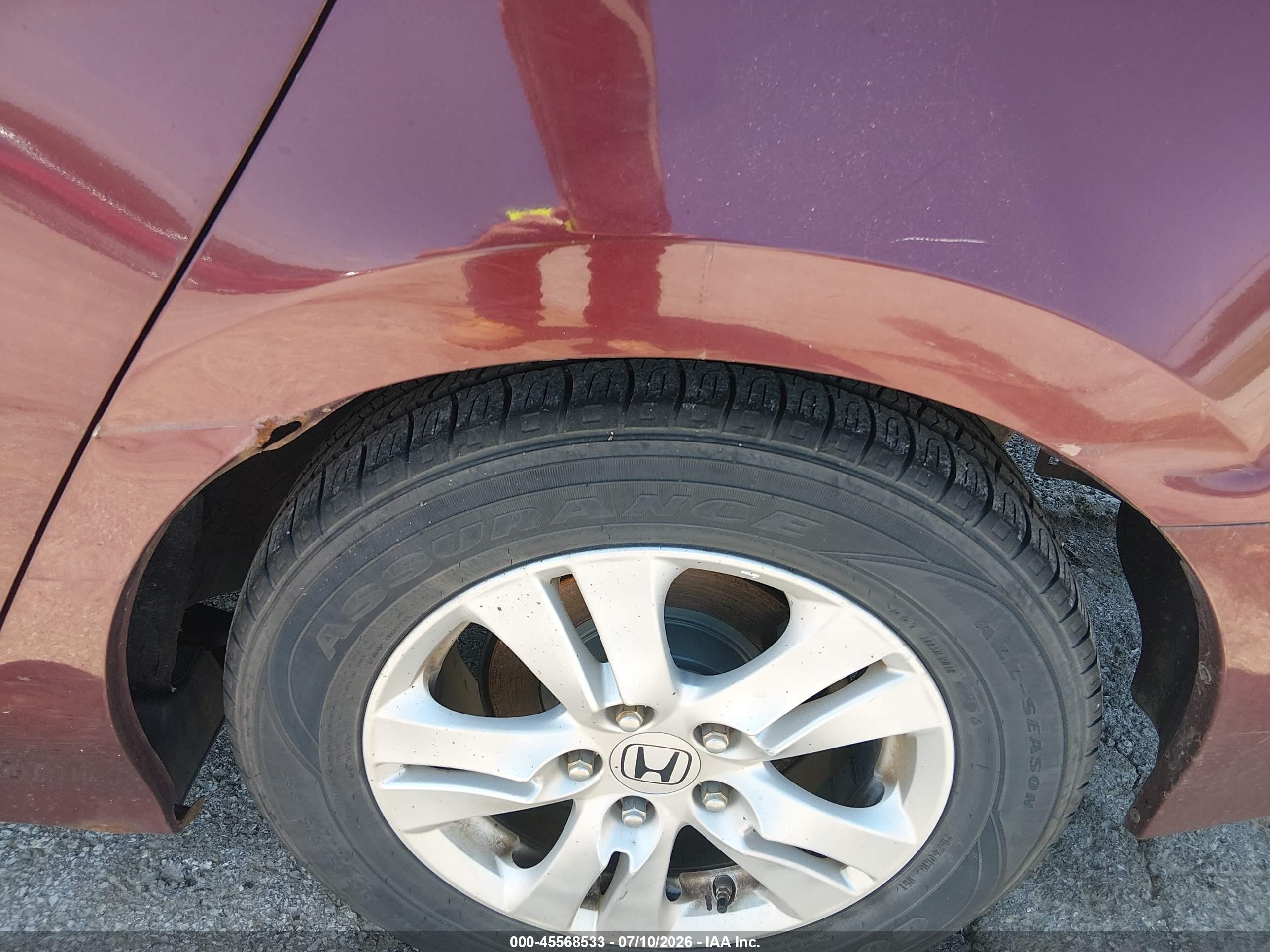 2010 Honda Accord 2.4 Lx-p Burgundy vin: 1HGCP2F48AA113030