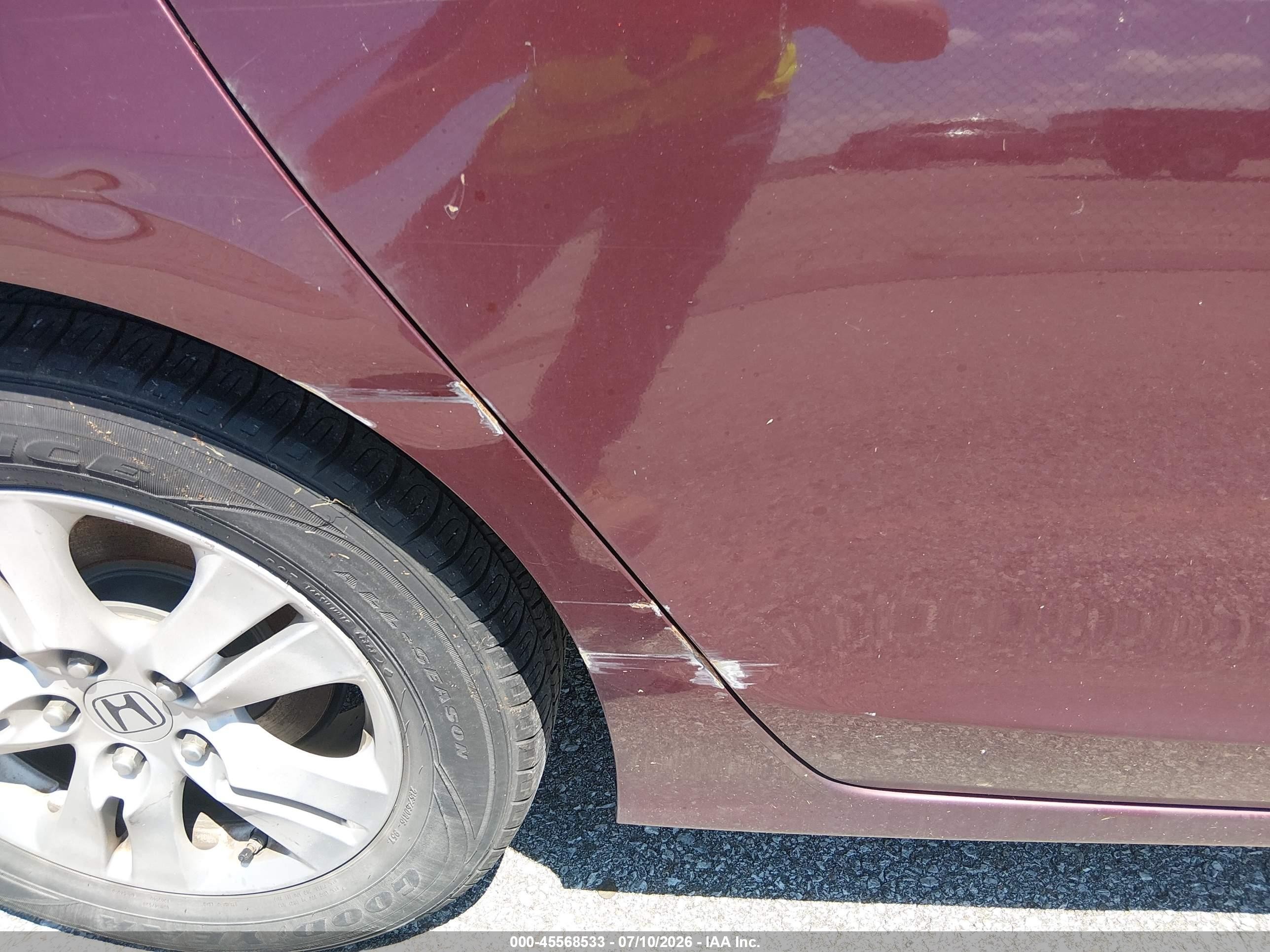 2010 Honda Accord 2.4 Lx-p Burgundy vin: 1HGCP2F48AA113030