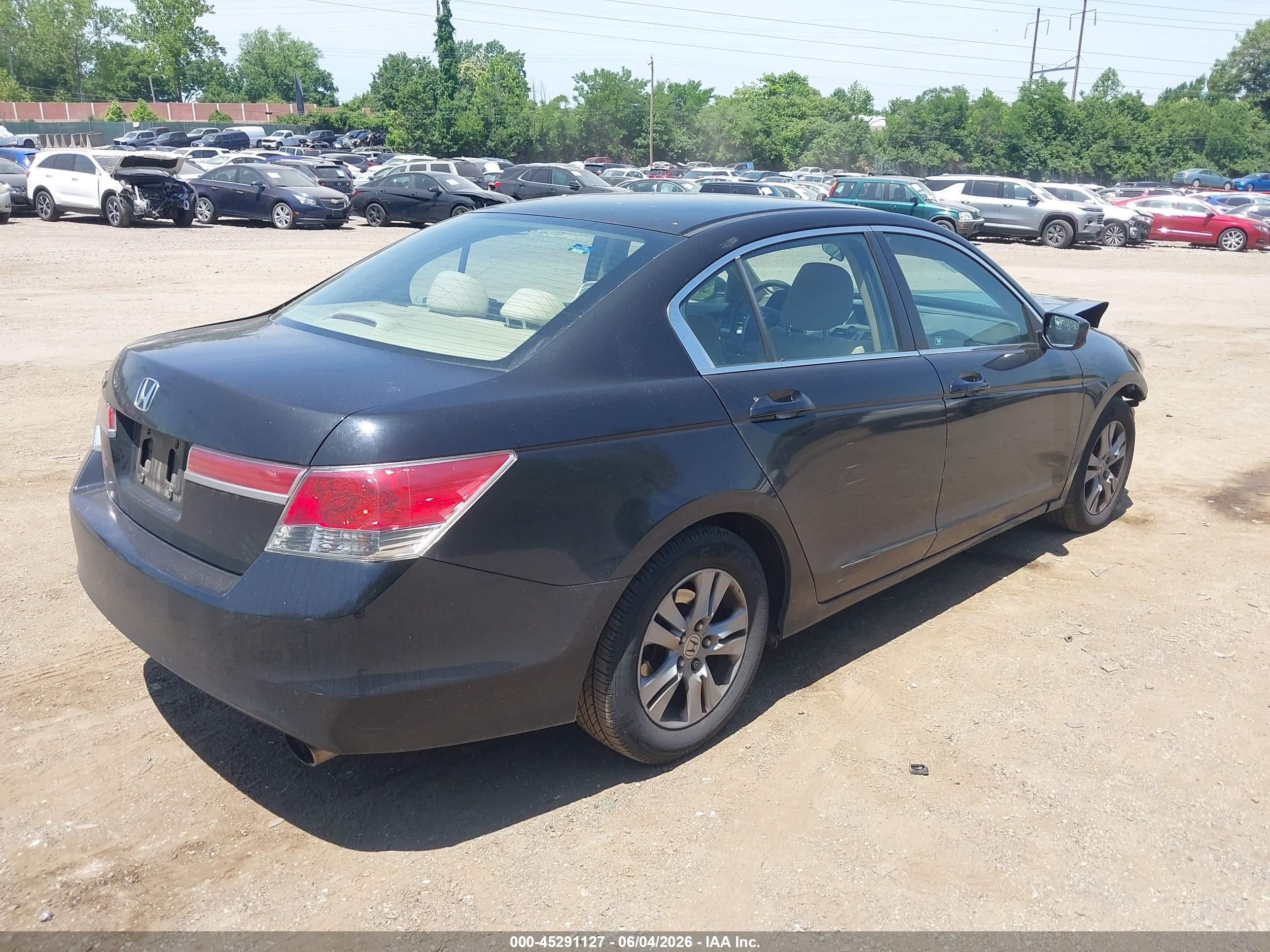 2011 Honda Accord 2.4 Lx-p Black vin: 1HGCP2F48BA035950