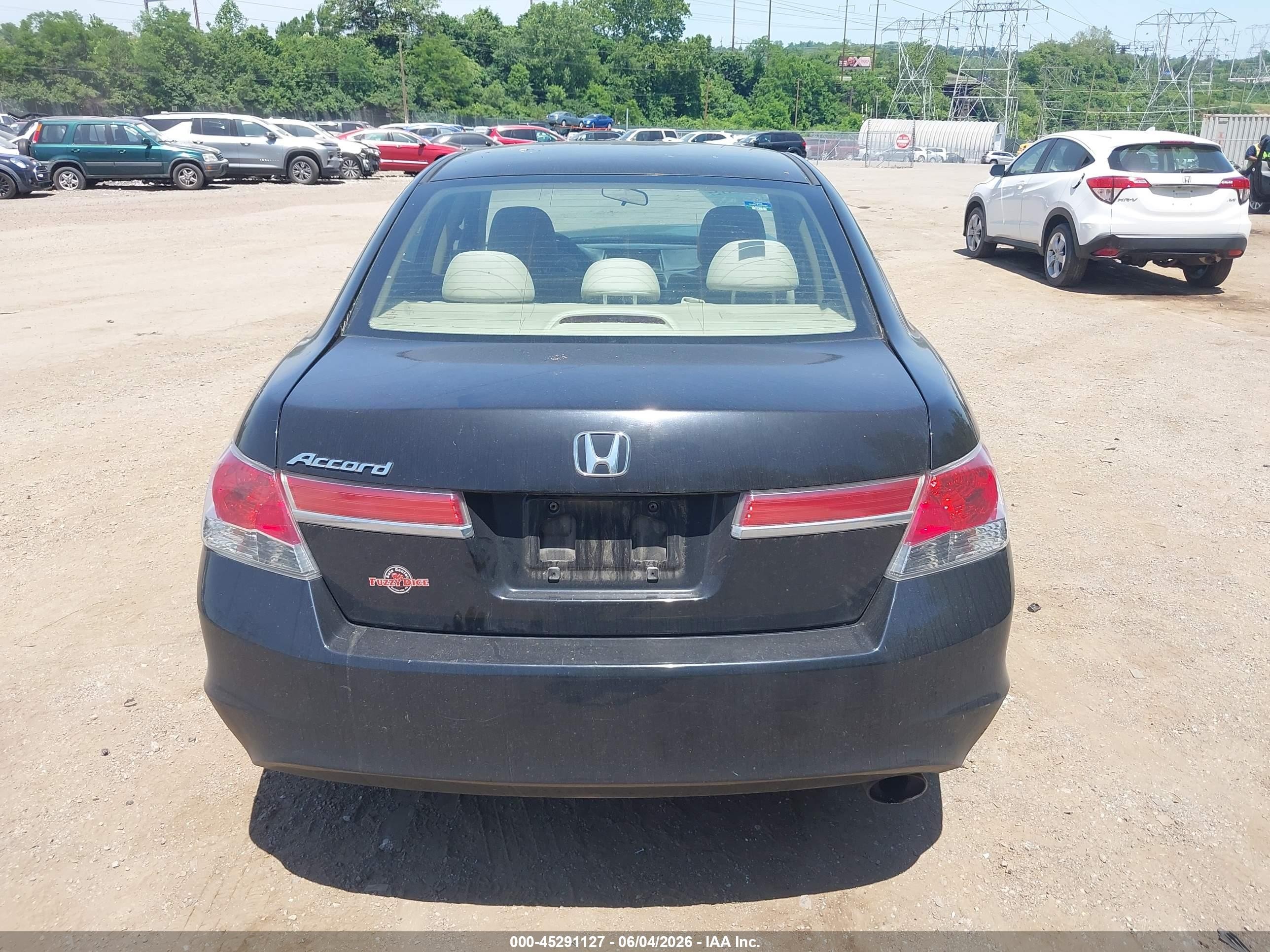 2011 Honda Accord 2.4 Lx-p Black vin: 1HGCP2F48BA035950