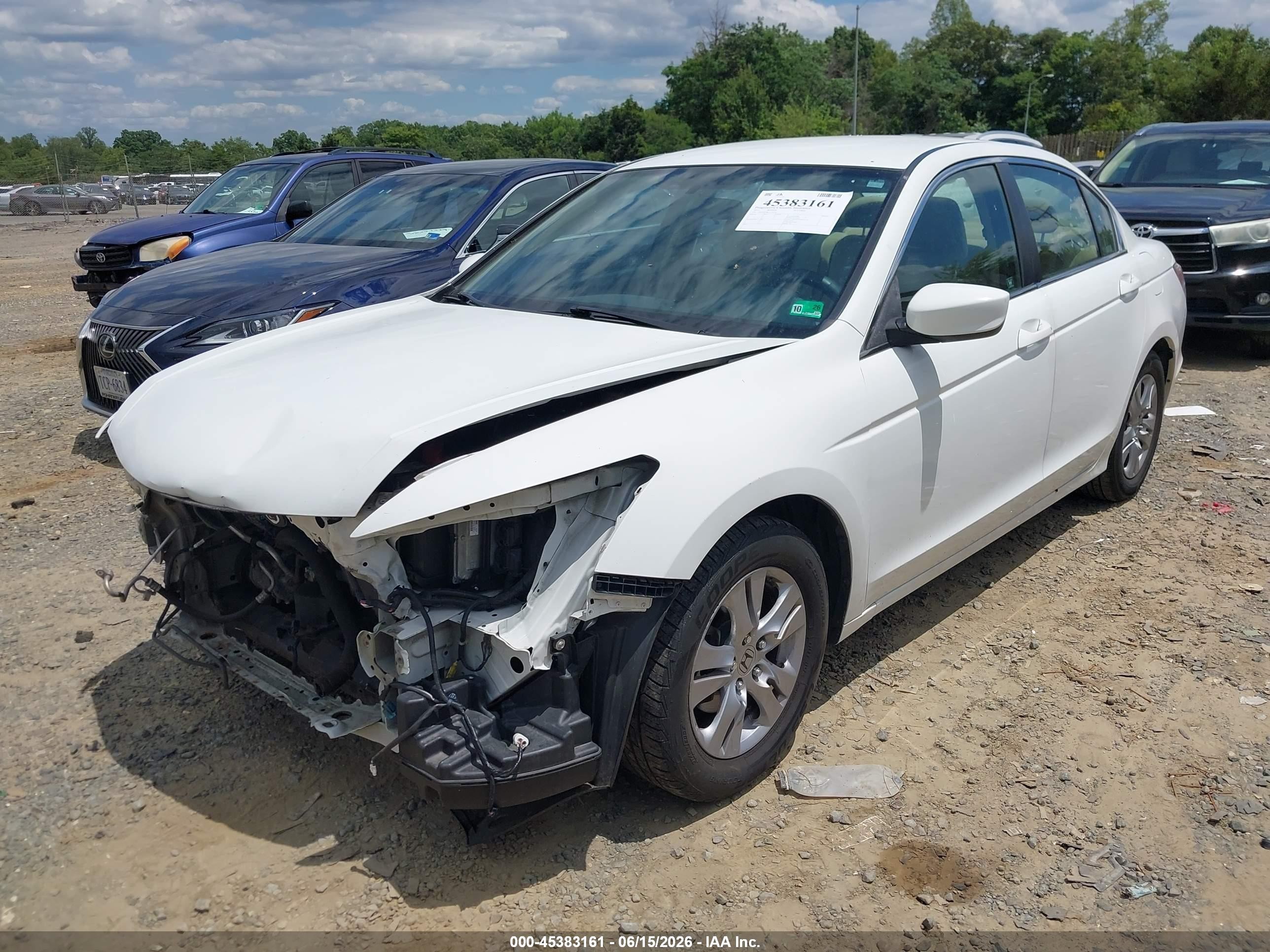 2012 Honda Accord 2.4 Lx-p White vin: 1HGCP2F48CA175336
