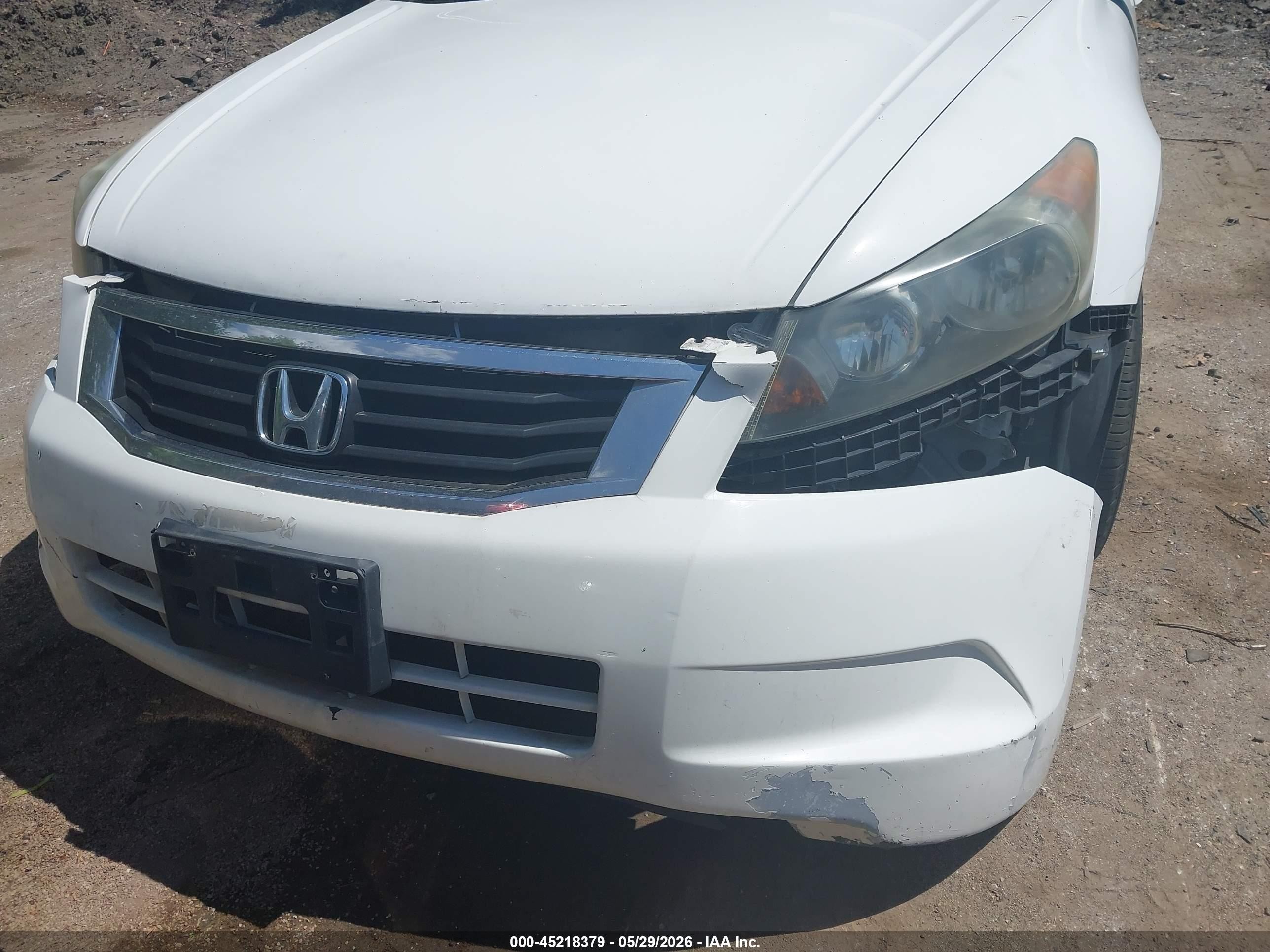 2010 Honda Accord 2.4 Lx-p White vin: 1HGCP2F49AA009355