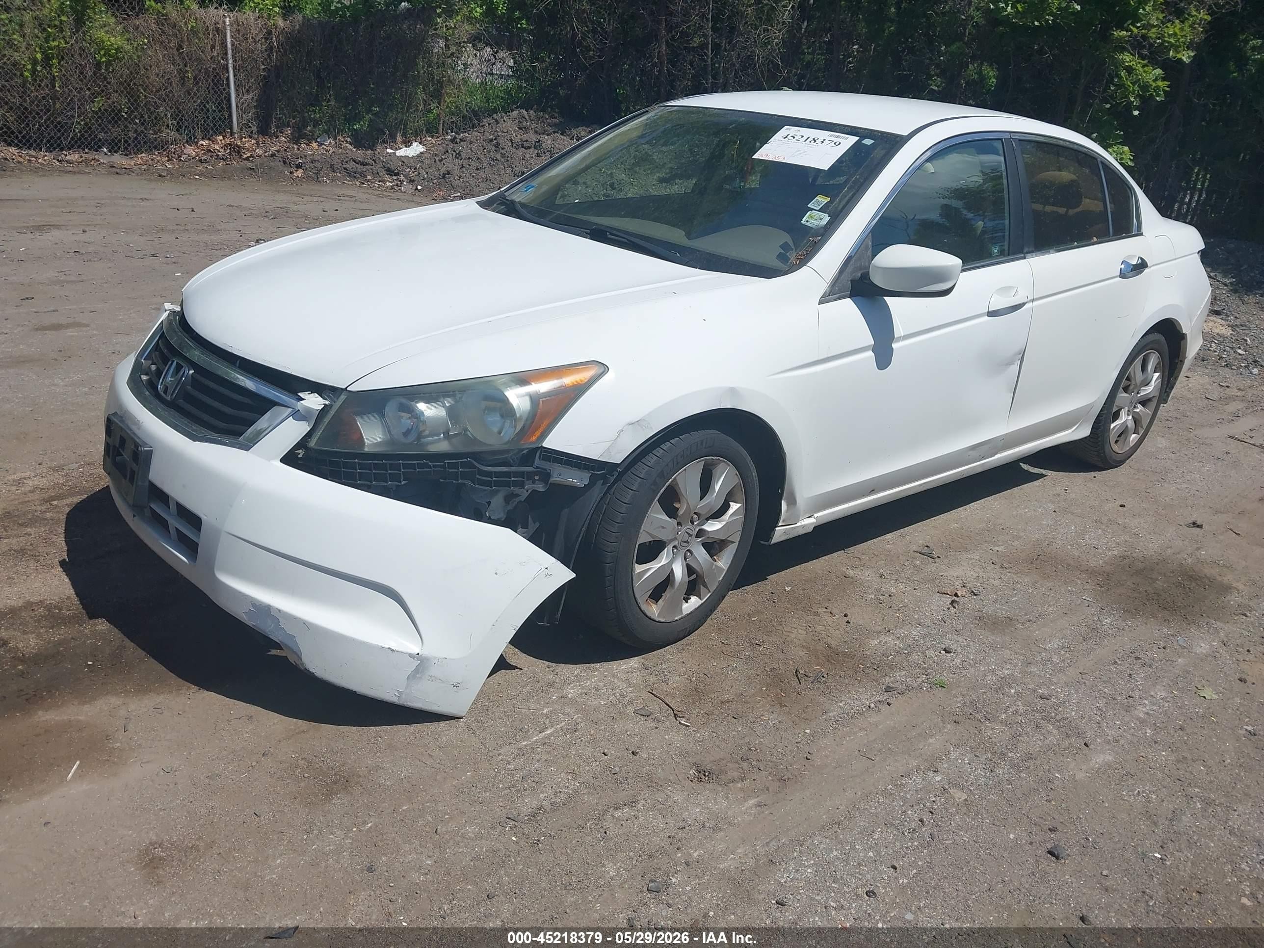 2010 Honda Accord 2.4 Lx-p White vin: 1HGCP2F49AA009355